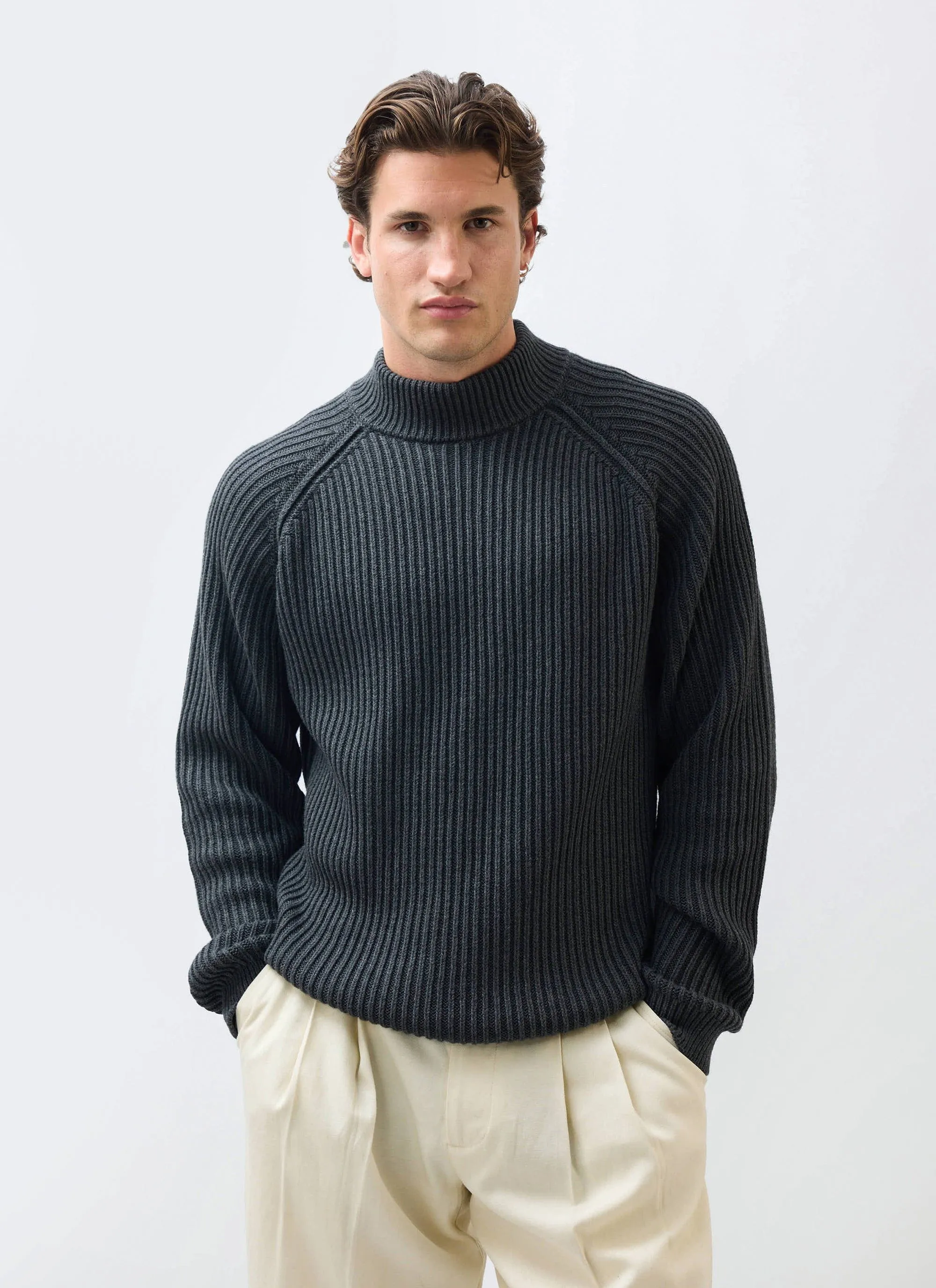 Library Turtle Neck | Cotton | Charcoal sold by Percival product image thumbnail 3
