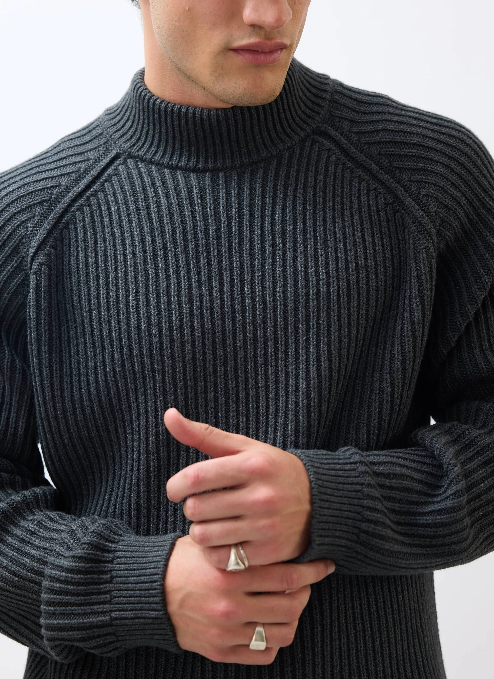 Library Turtle Neck | Cotton | Charcoal sold by Percival product image thumbnail 5