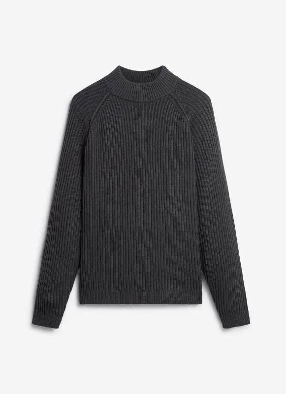 Library Turtle Neck | Cotton | Charcoal made by Percival