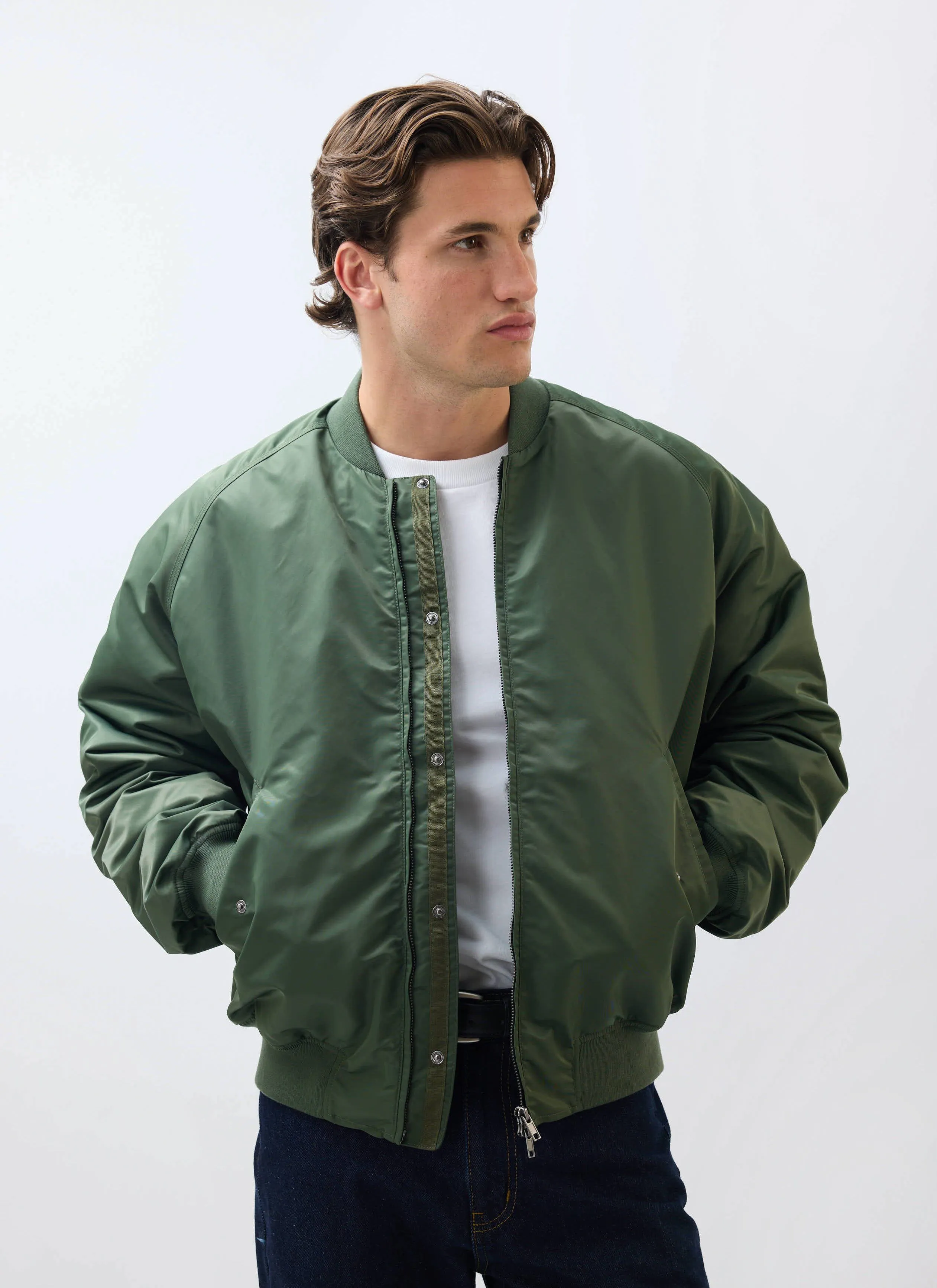 Bomber Jacket | Nylon | Forest sold by Percival product image thumbnail 3