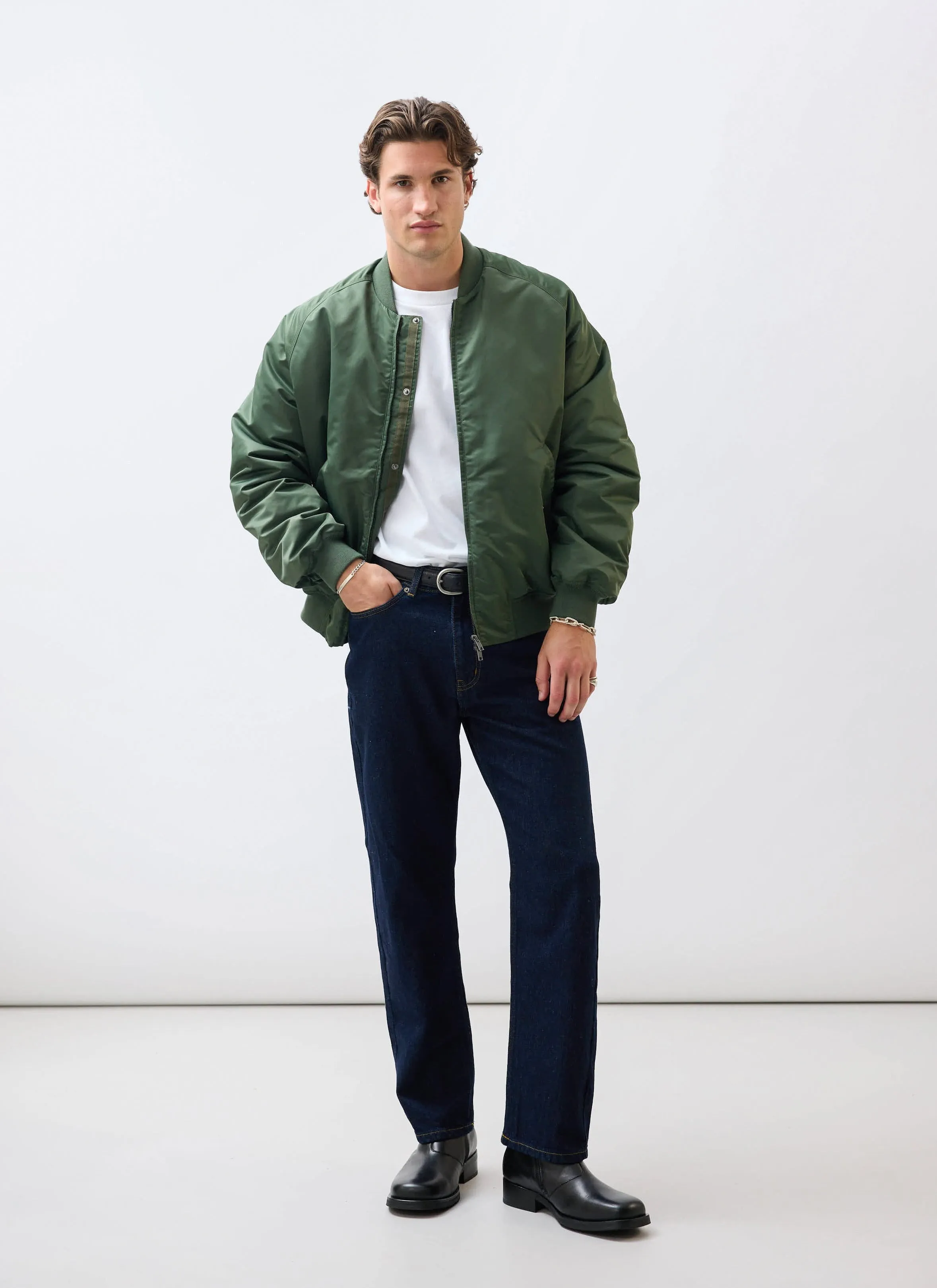 Bomber Jacket | Nylon | Forest sold by Percival product image thumbnail 5