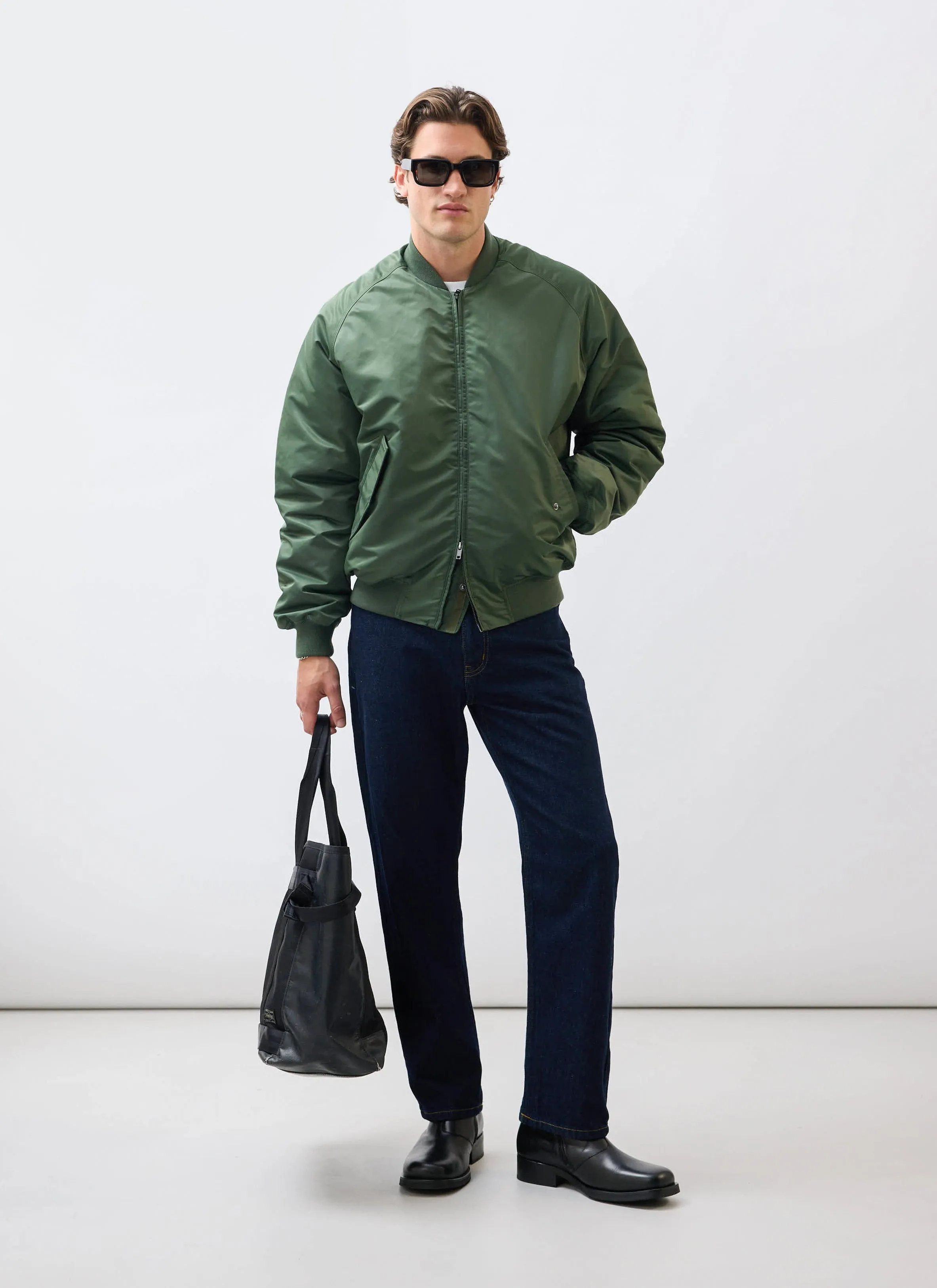 Bomber Jacket | Nylon | Forest sold by Percival product image thumbnail 2
