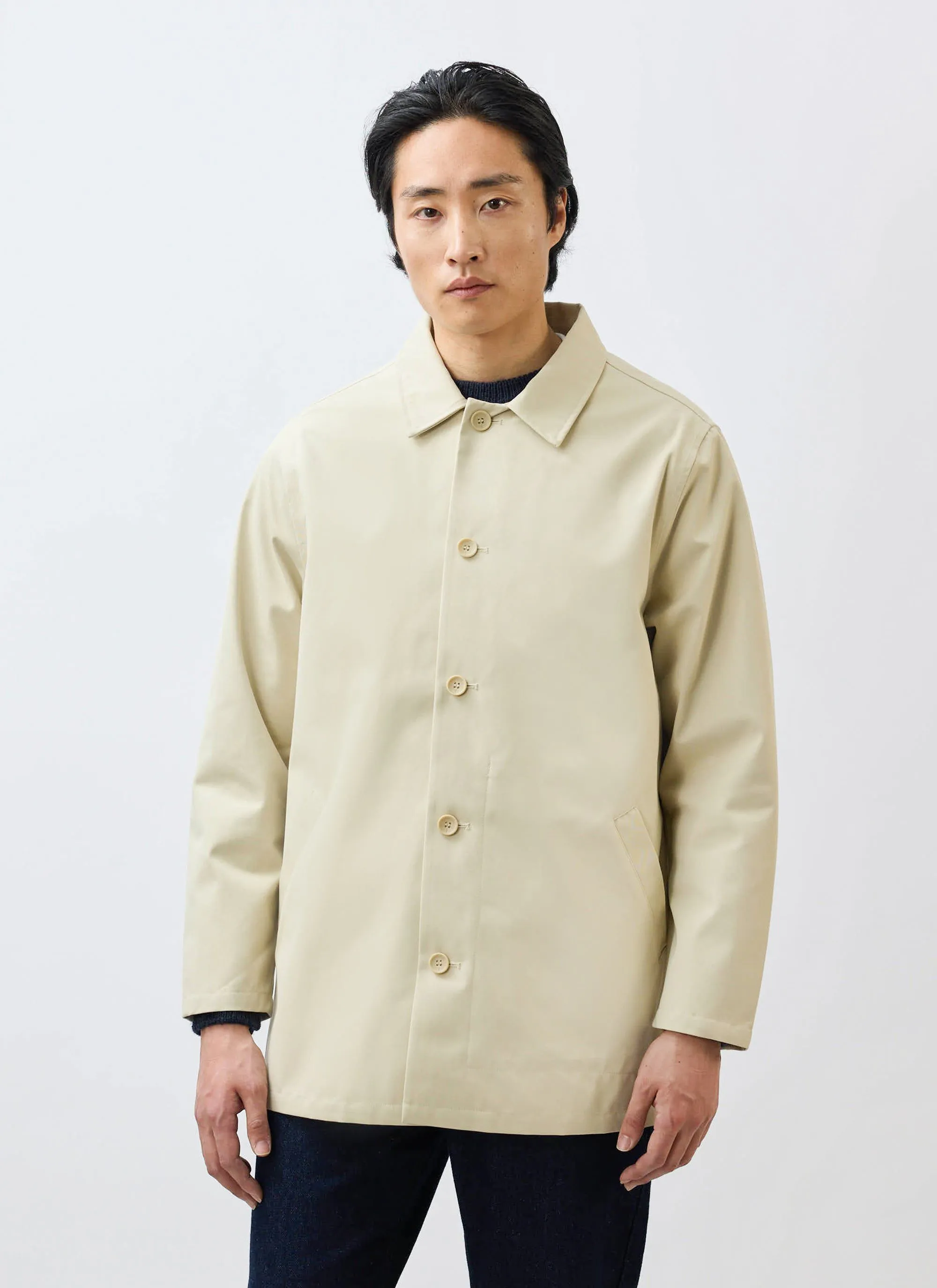 Men's Sherlock Short Trench Coat | Waterproof | Stone with Cinnamon sold by Percival product image thumbnail 5