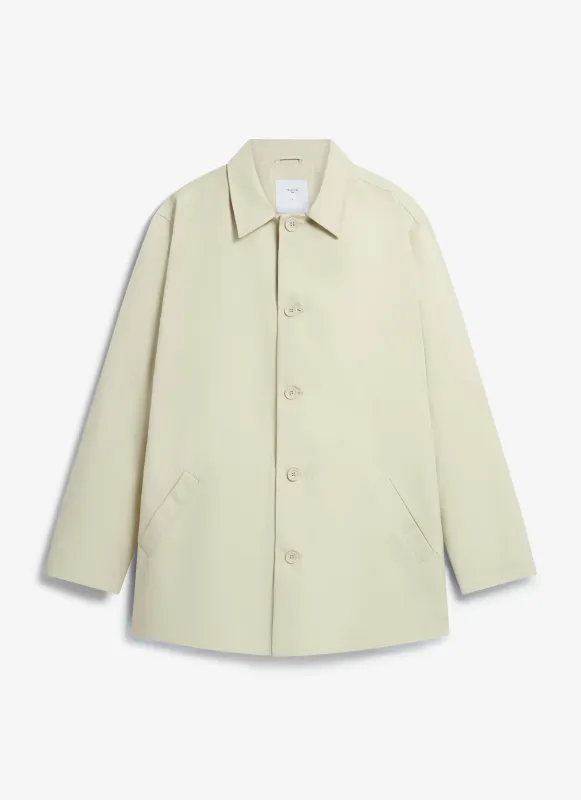 Men's Sherlock Short Trench Coat | Waterproof | Stone with Cinnamon sold by Percival