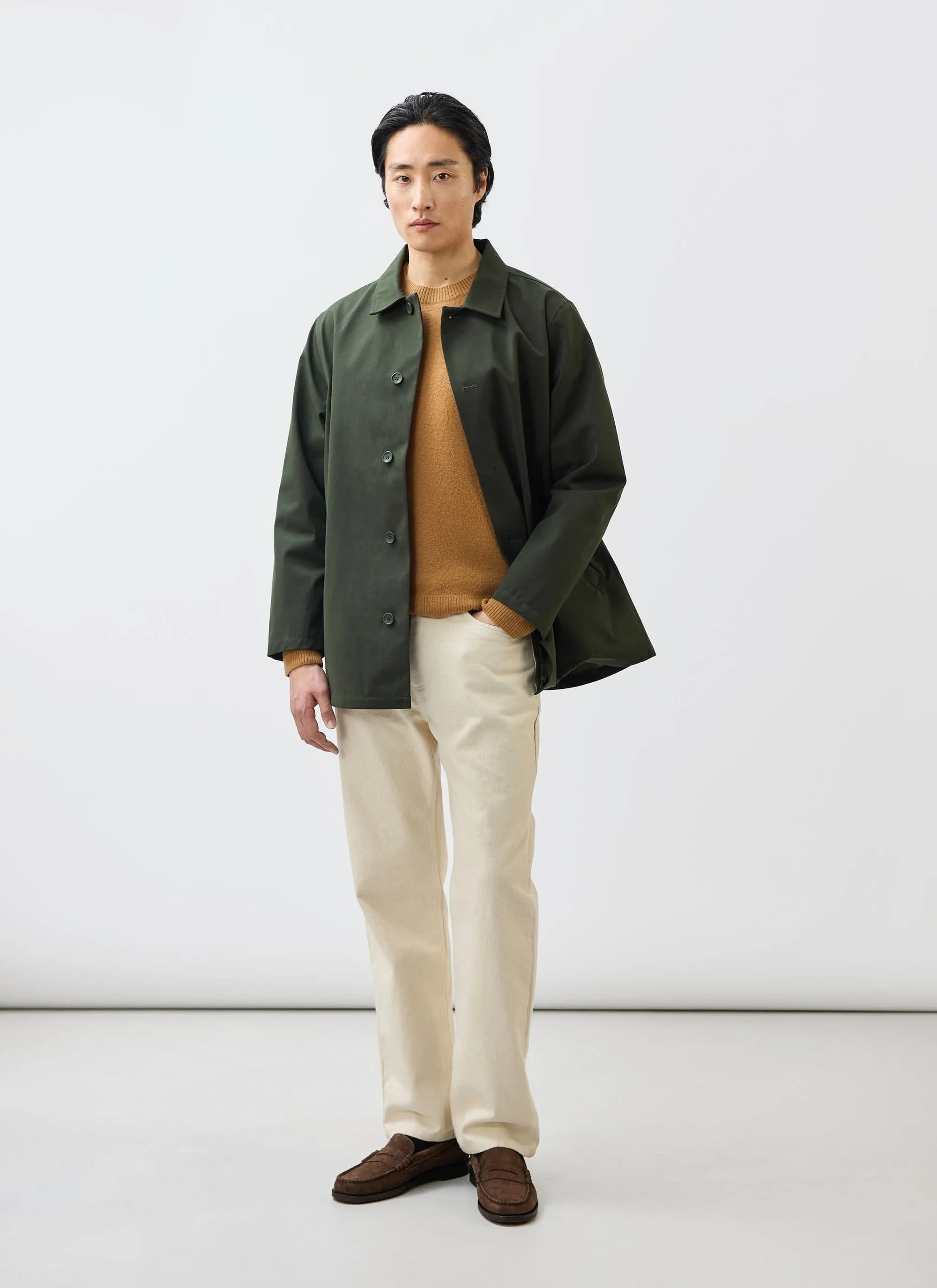 Sherlock Short Trench Coat | Waterproof | Forest with Check sold by Percival product image thumbnail 2