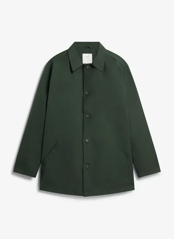 Men's Sherlock Short Trench Coat | Waterproof | Forest with Check sold by Percival