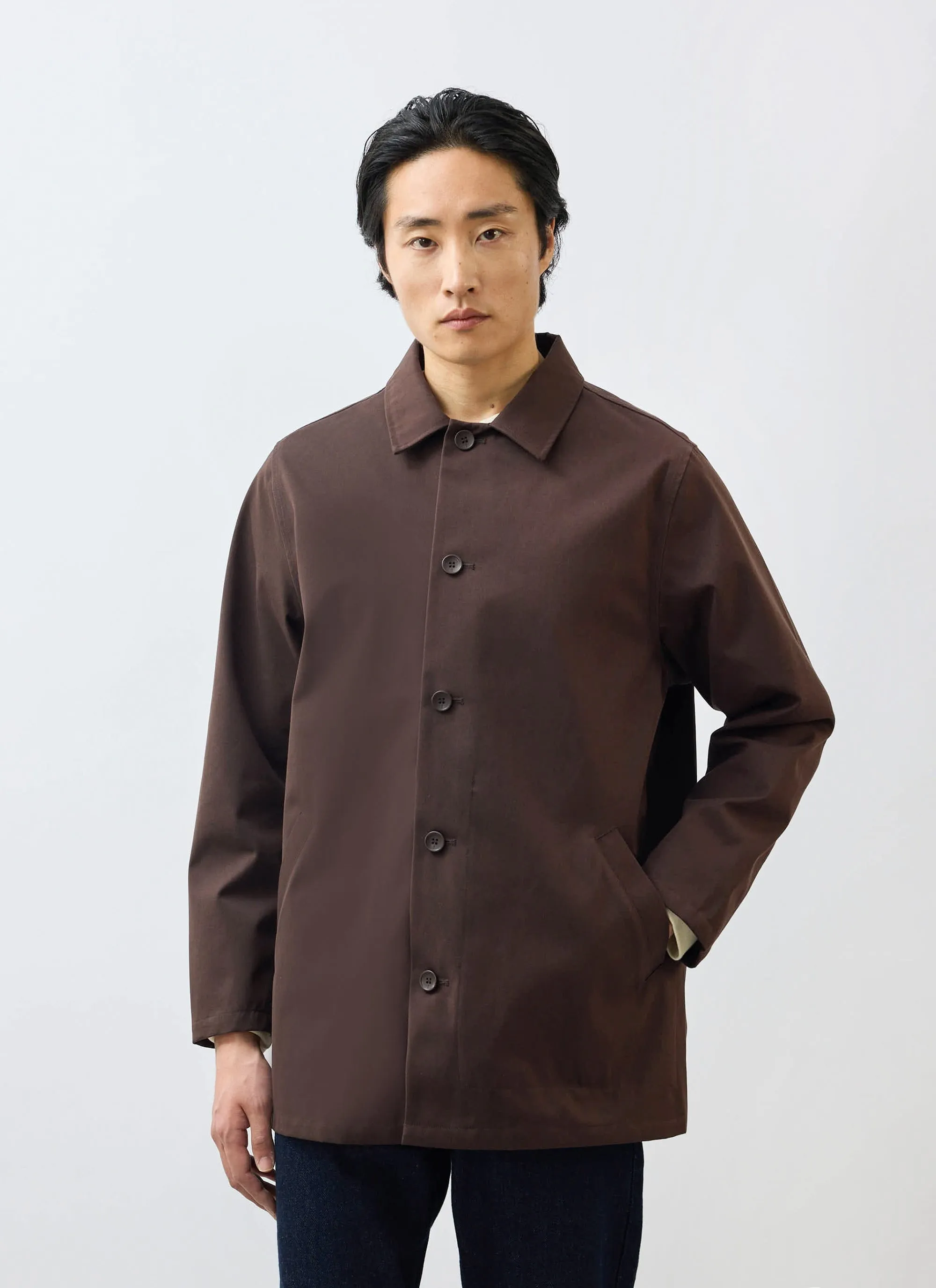 Men's Sherlock Short Trench Coat | Waterproof | Espresso with Cinnamon sold by Percival product image thumbnail 5