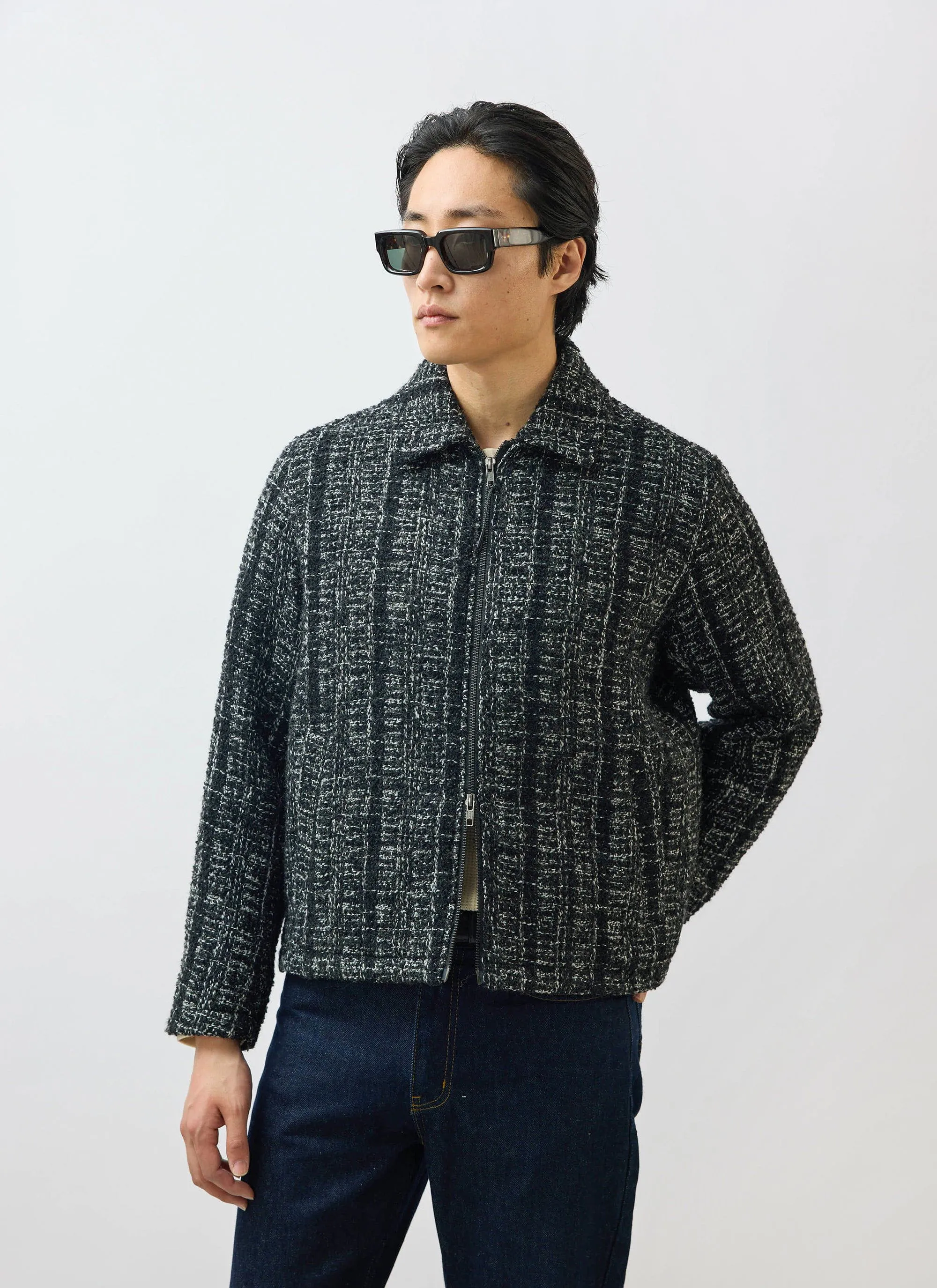 Ingegno Zip Wool Boxy Jacket | Black sold by Percival product image thumbnail 5