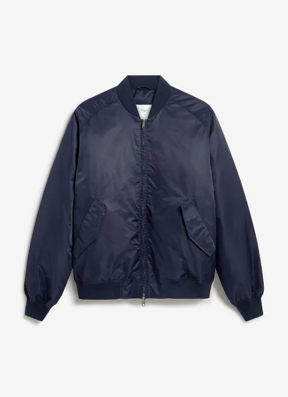 Bomber Jacket | Nylon | Midnight with Olive sold by Percival