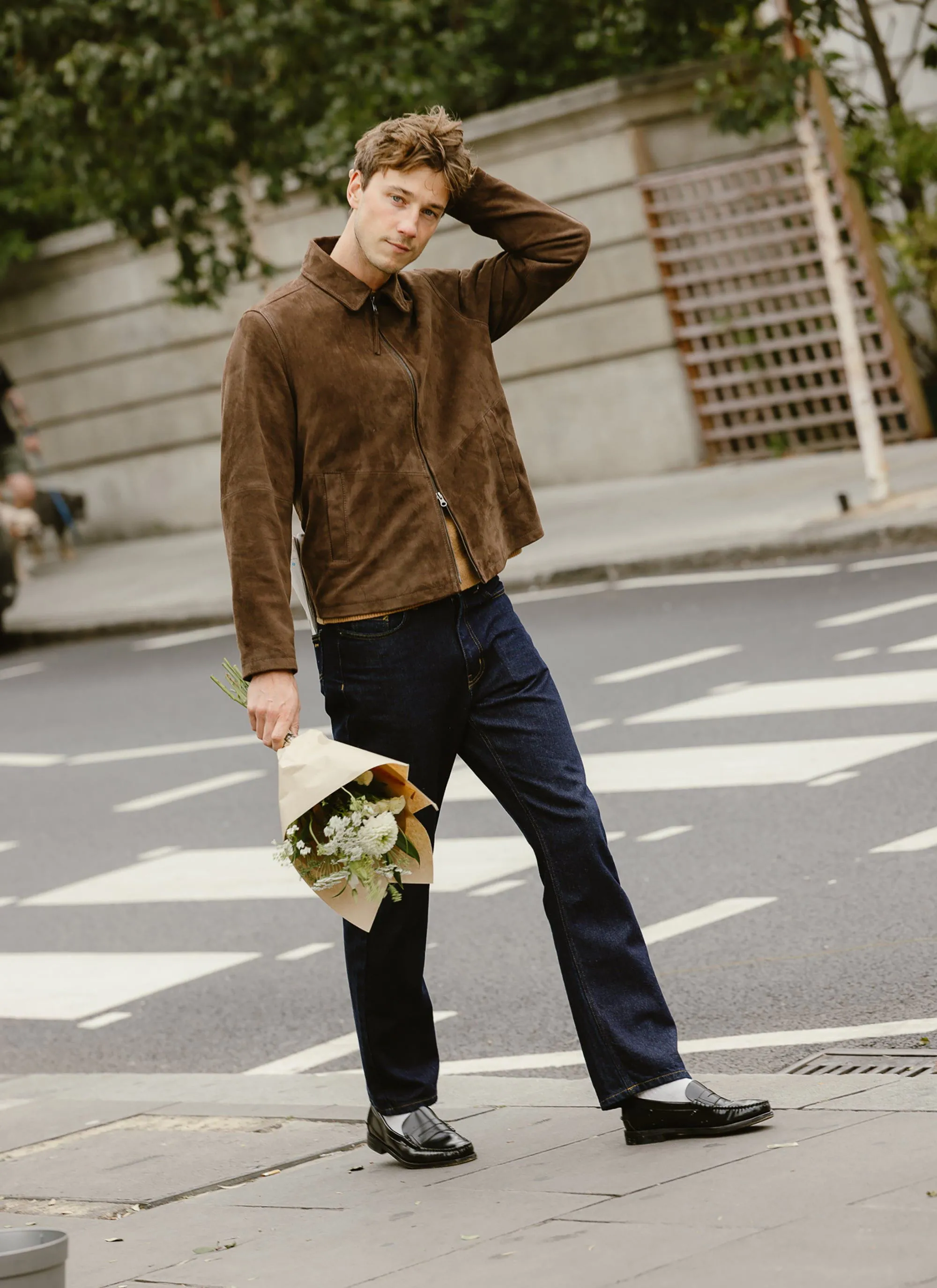 Prologue Soft Suede Jacket | Espresso Brown sold by Percival product image thumbnail 3