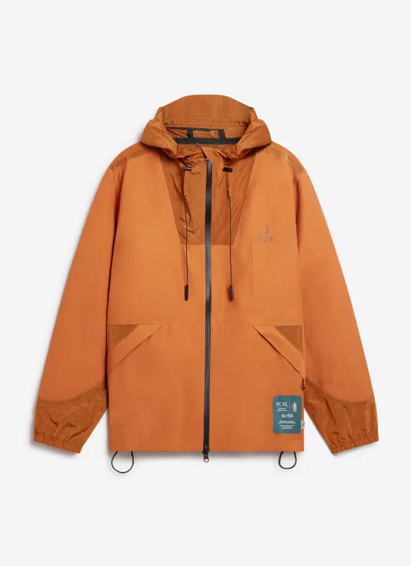 PCVL Zip Through Waterproof Jacket | Rust sold by Percival