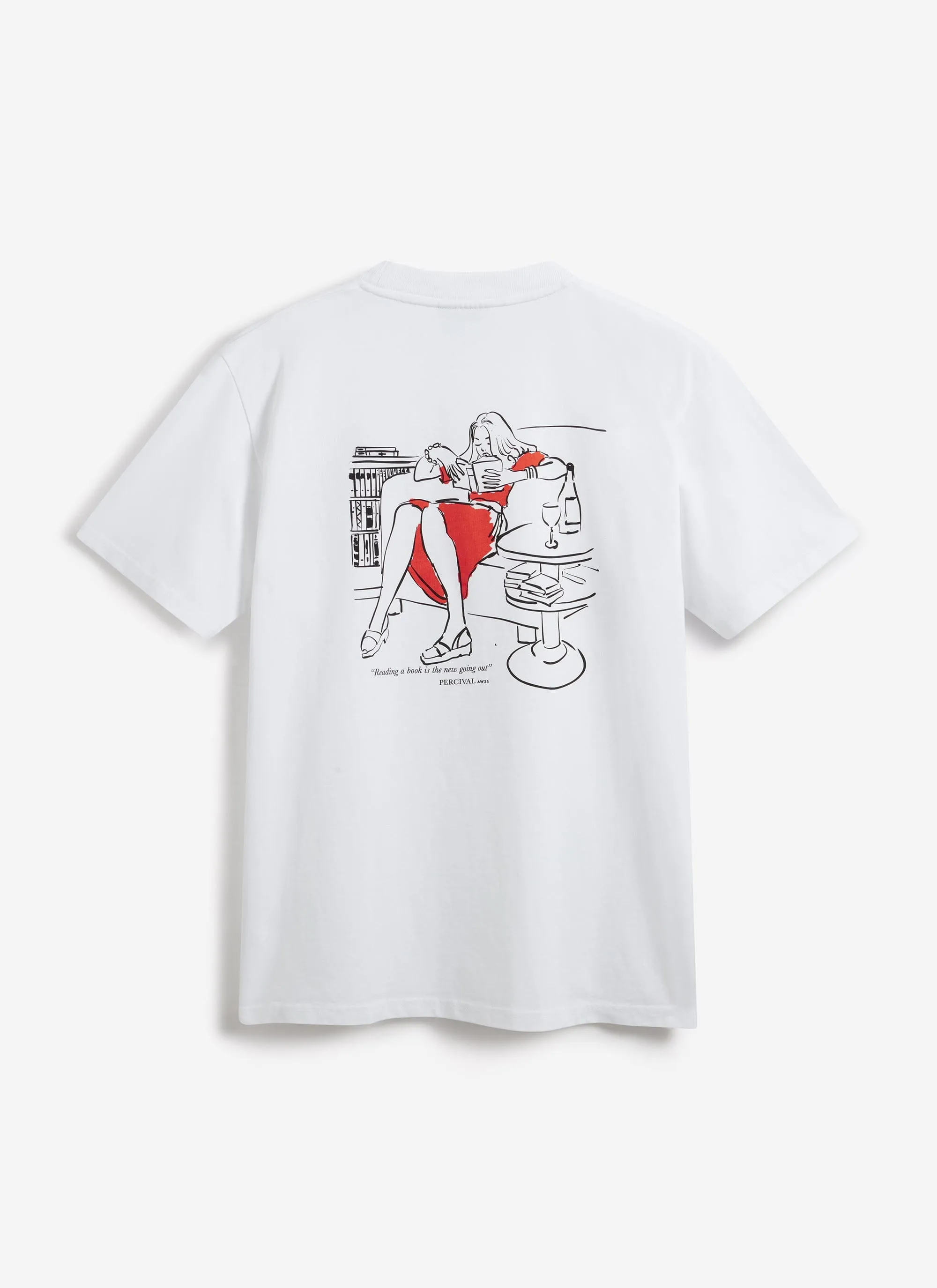 Greatest Bookshop T Shirt | Embroidered Organic Cotton | White sold by Percival