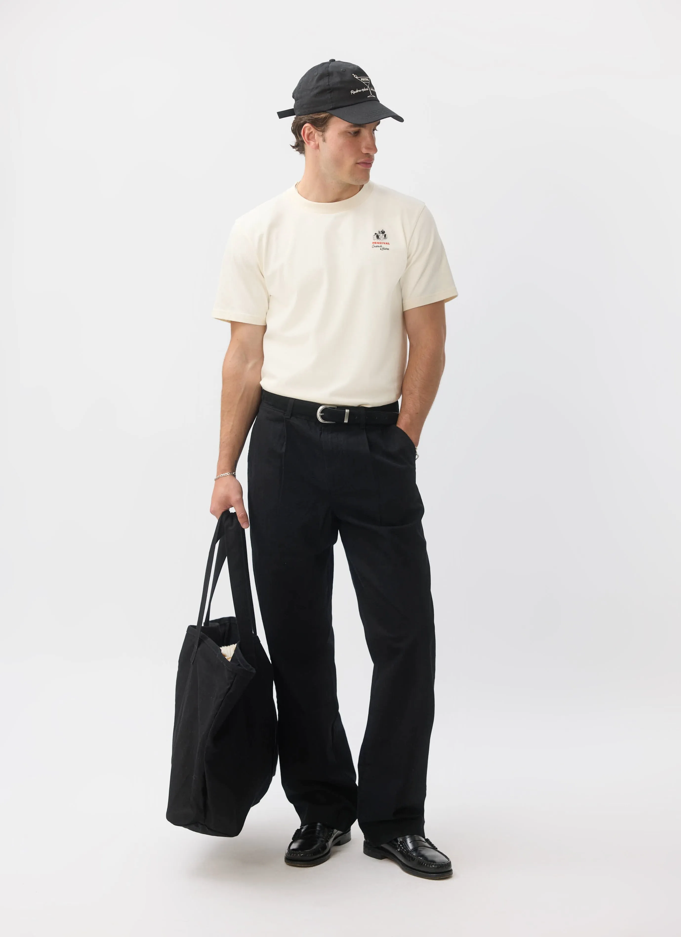 Bistro T Shirt | Organic Cotton | Ecru sold by Percival product image thumbnail 5