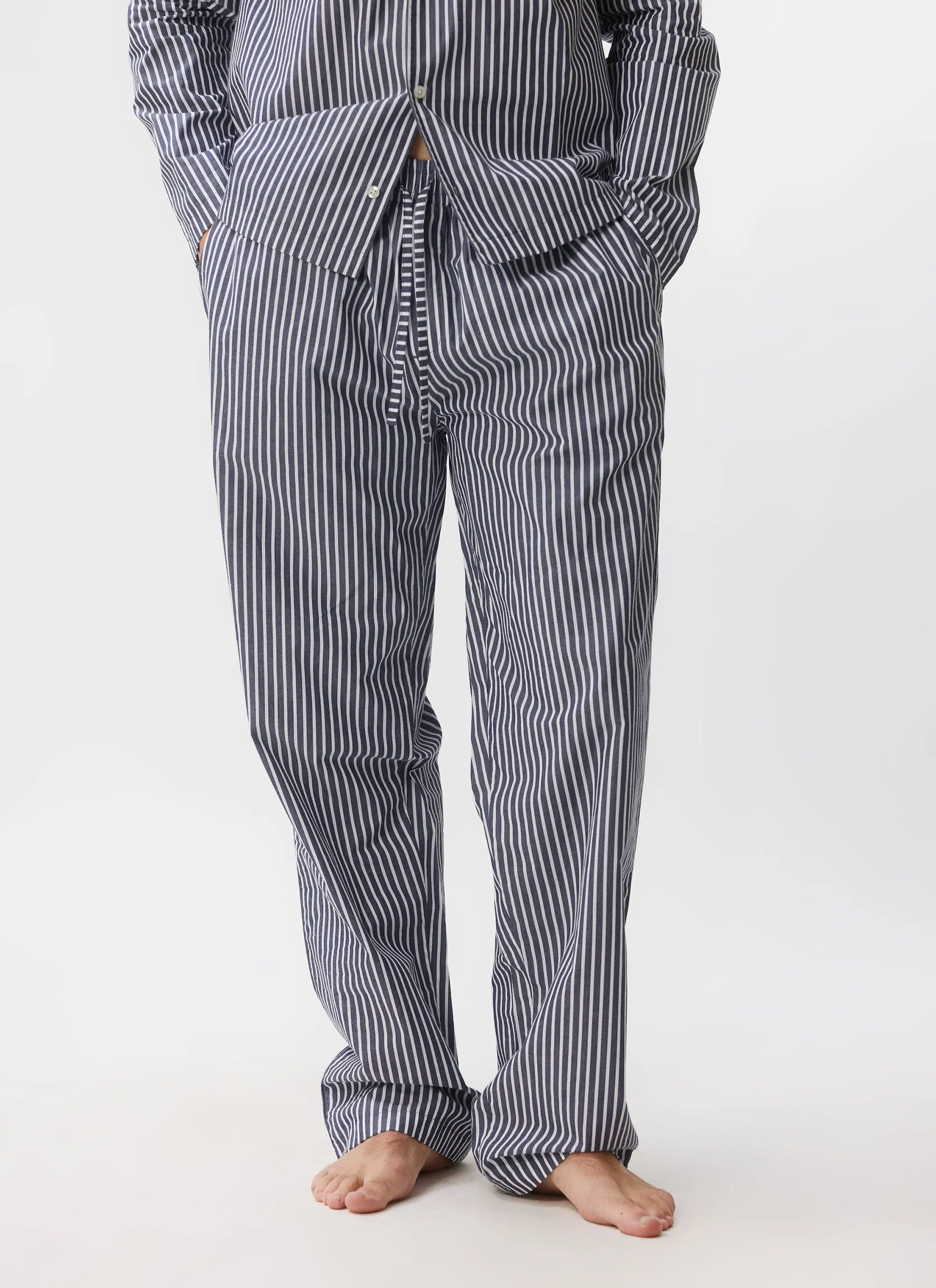 Pyjama Bottoms | Cotton | Blue sold by Percival