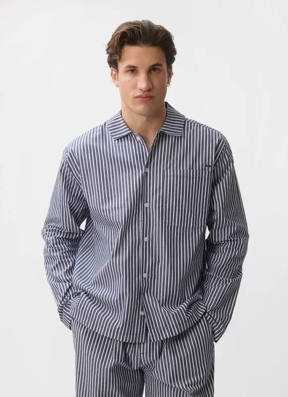 Pyjama Top | Cotton | Blue sold by Percival