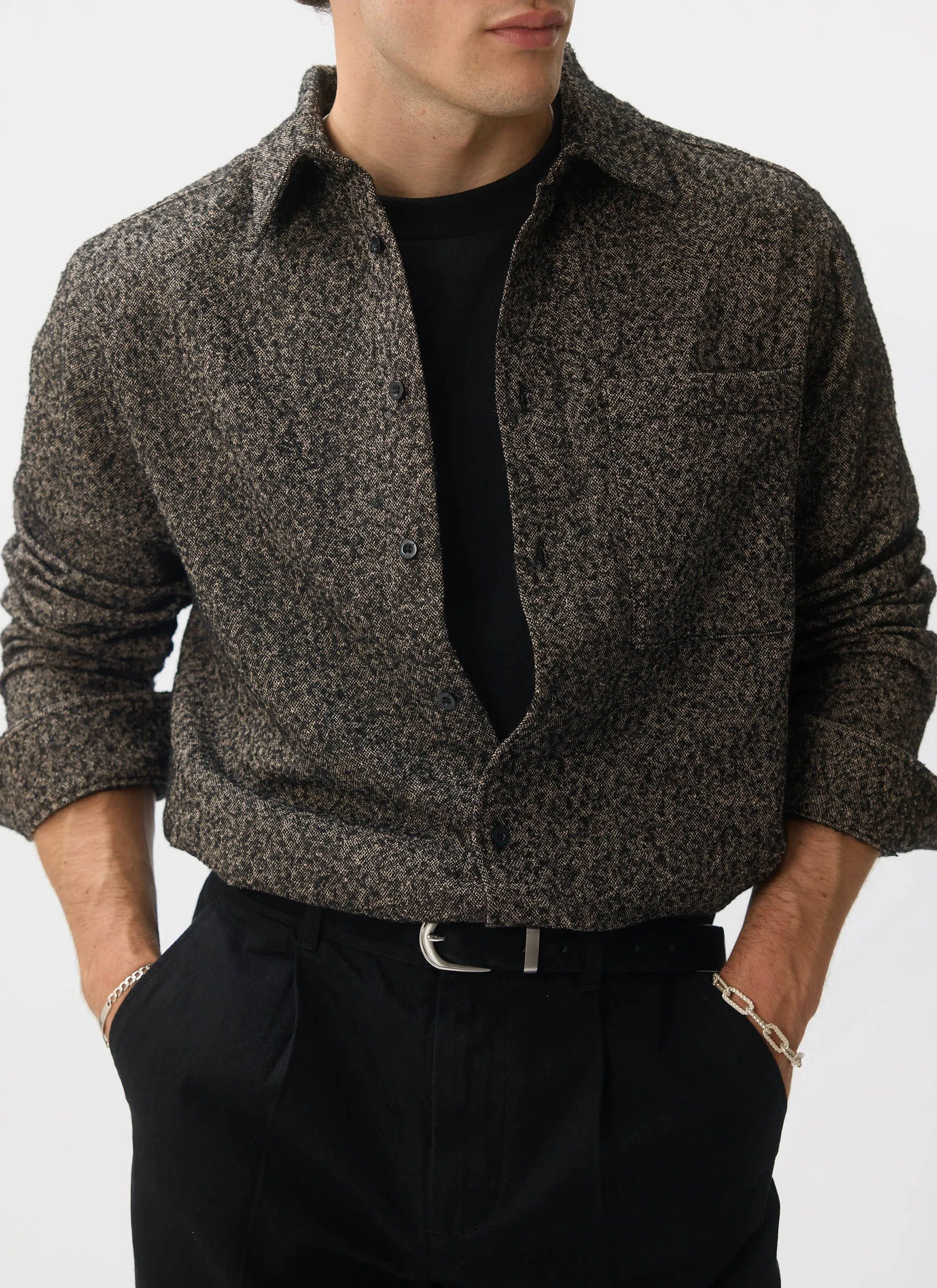 Blyton Long Sleeve Shirt | Grey sold by Percival product image thumbnail 5