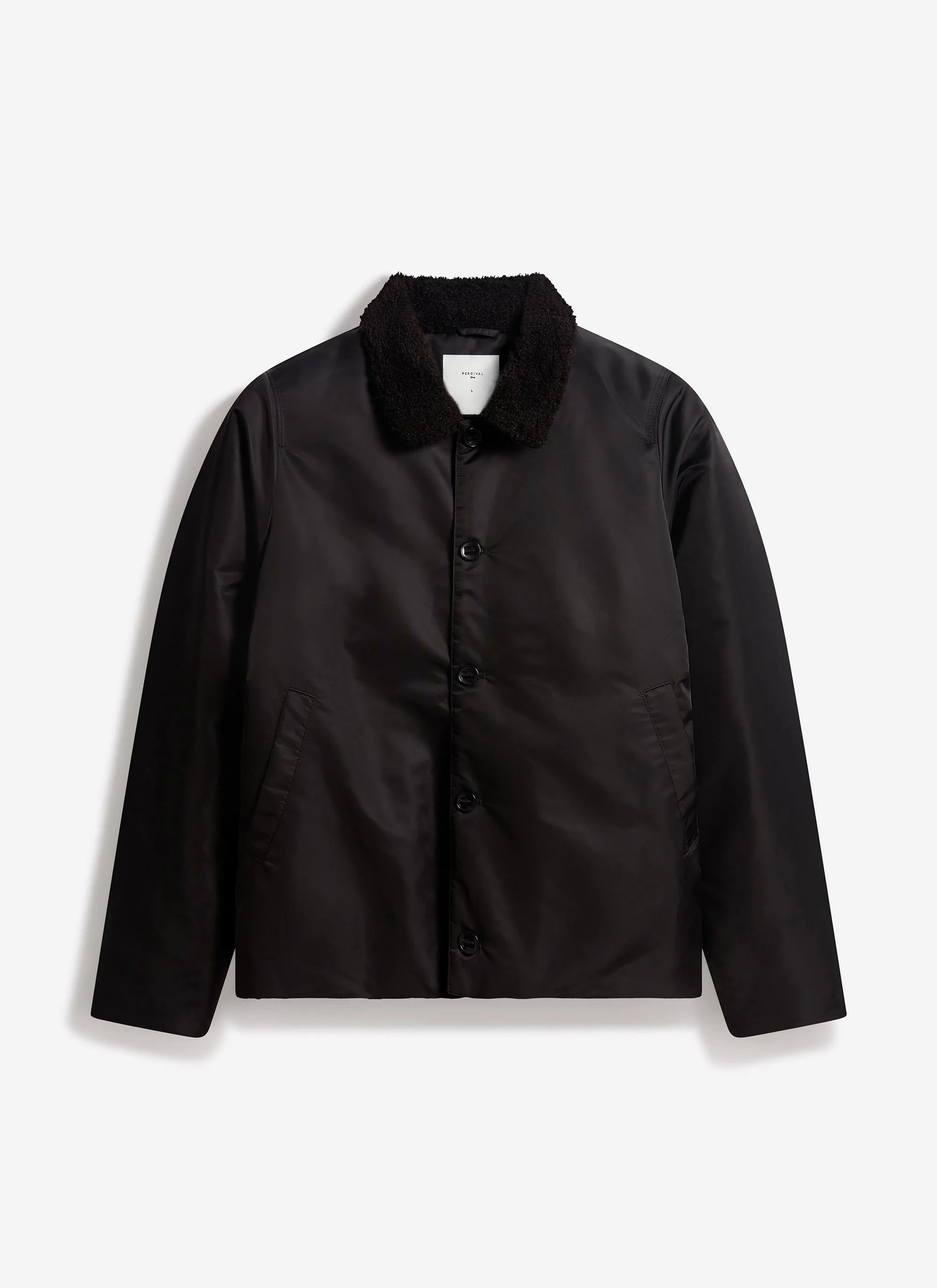 Doppio Bomber Jacket | Nylon | Black sold by Percival