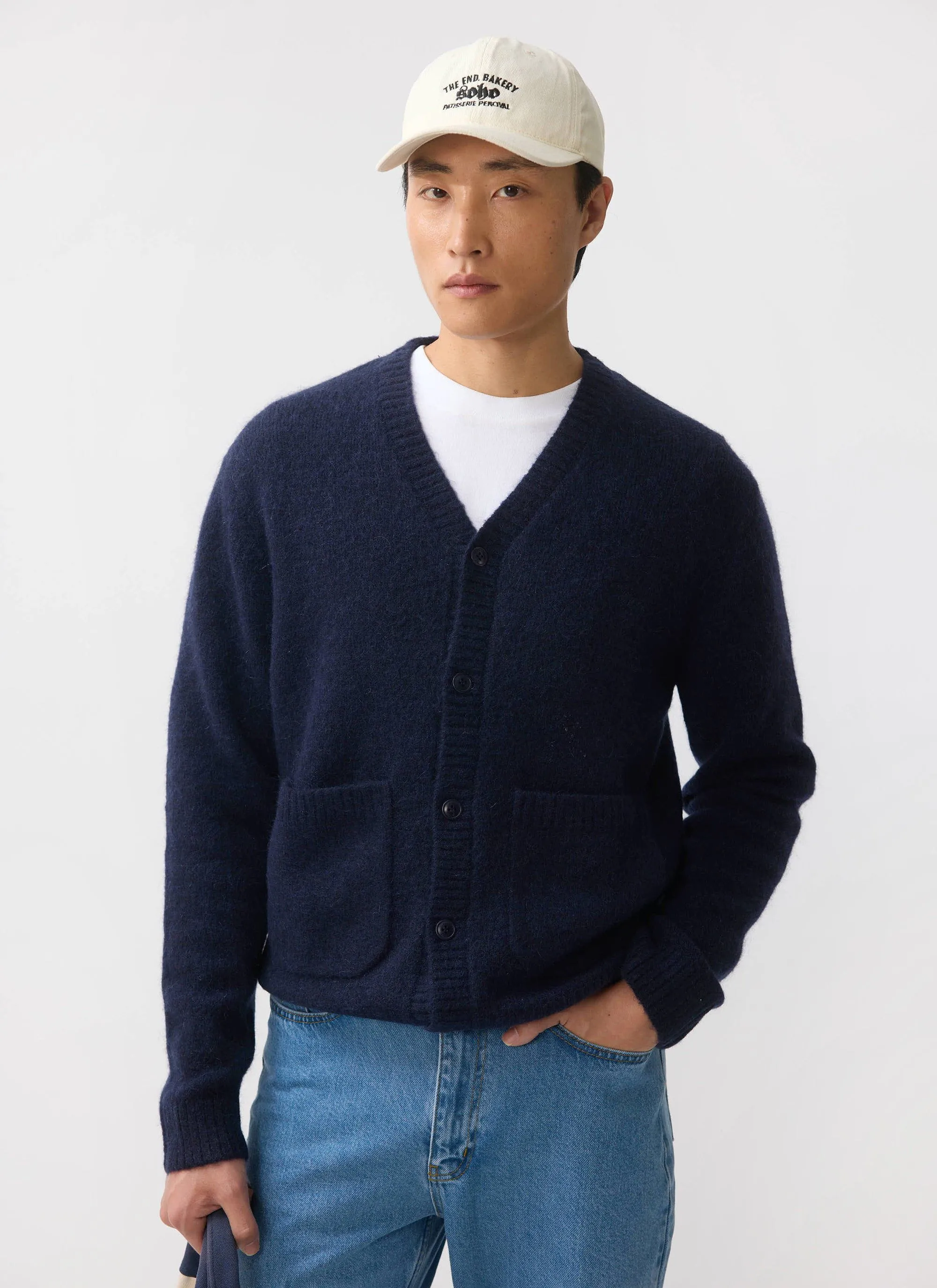 White Glove Cardigan | Mohair | Navy sold by Percival product image thumbnail 3