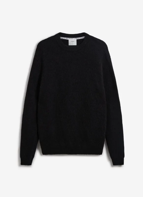 White Glove Crew Neck Jumper | Mohair | Black sold by Percival