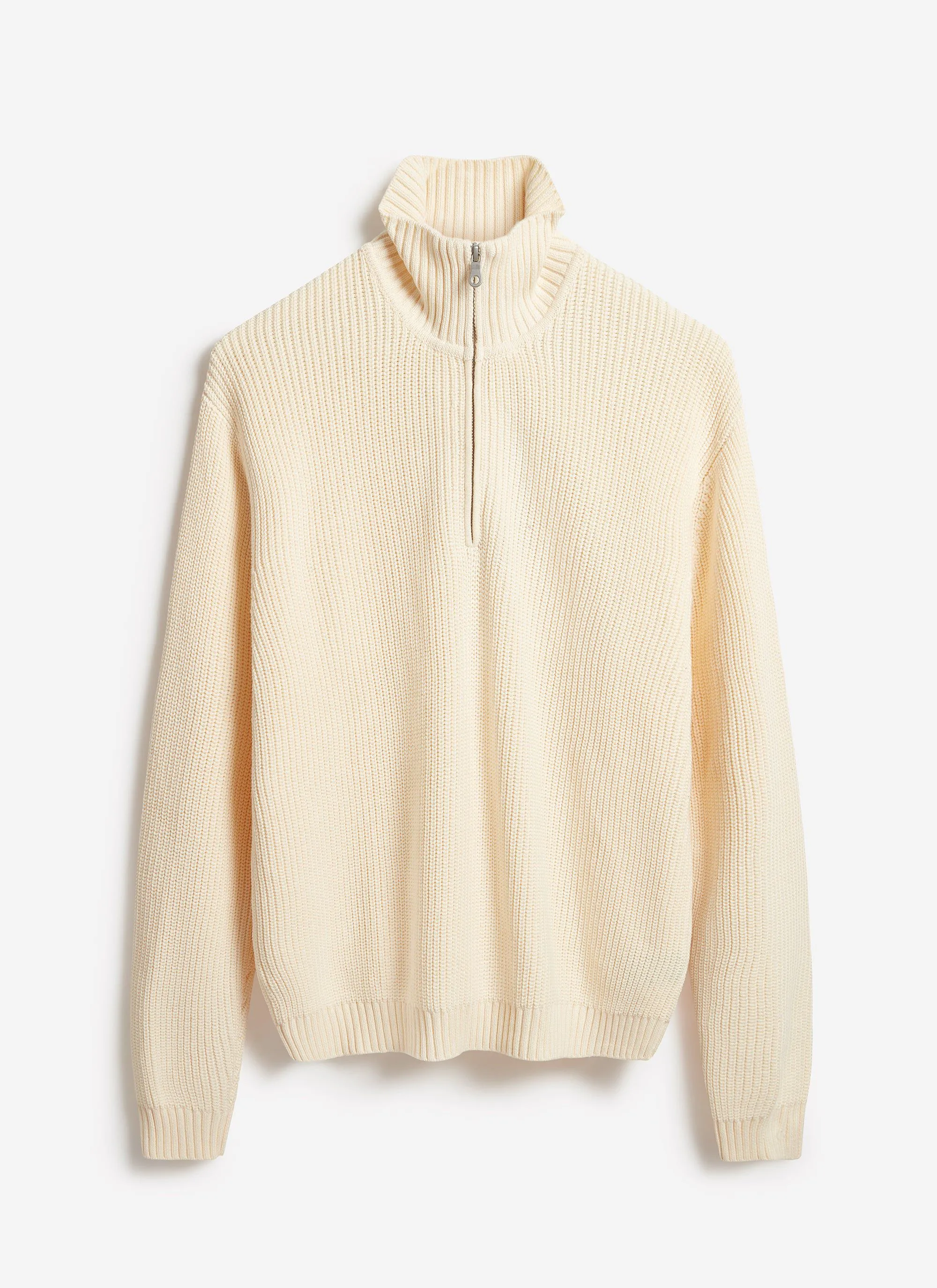Meyer Quarter Zip Fisherman | Cotton | Cream sold by Percival
