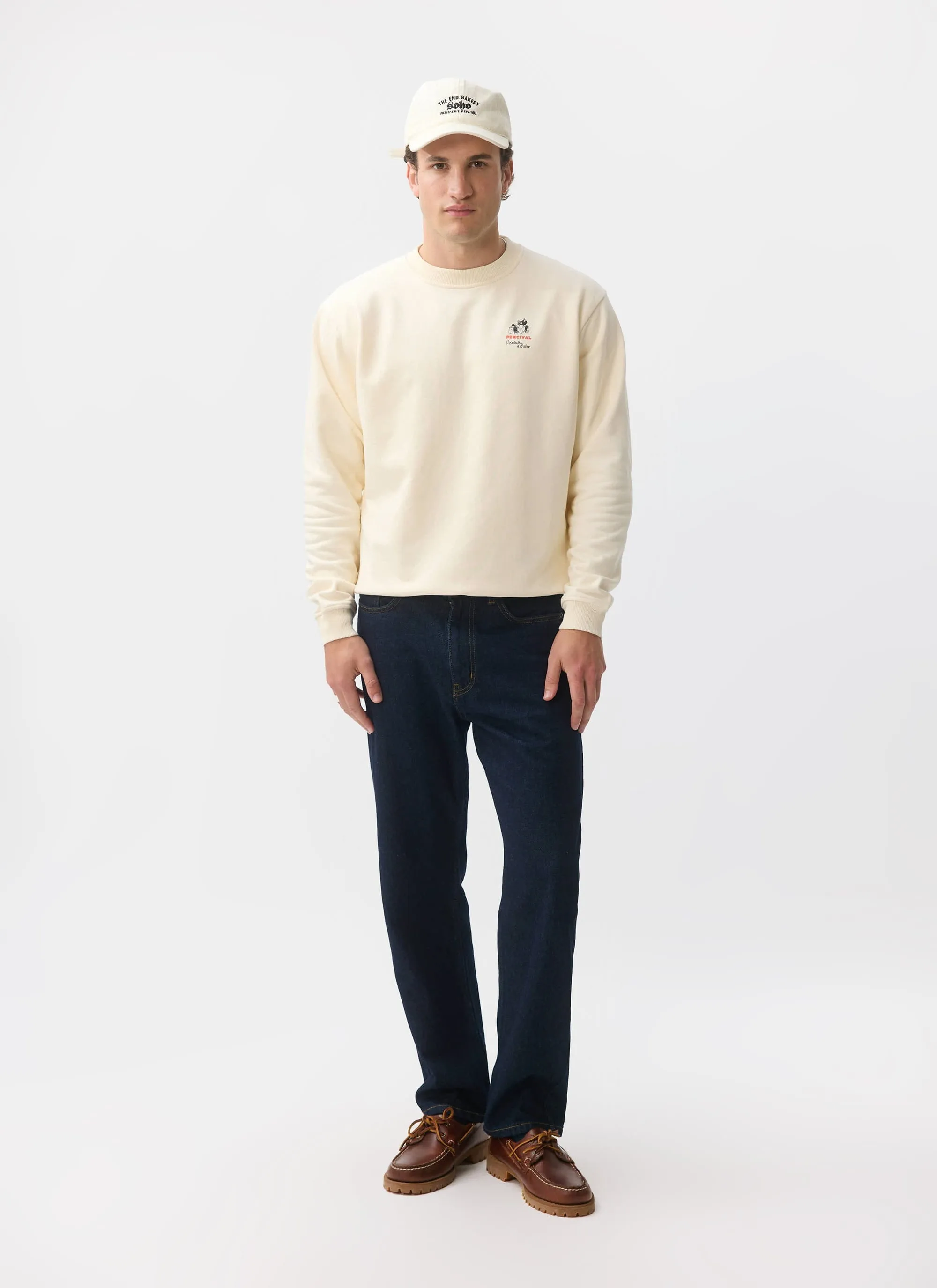 Bistro Printed Sweatshirt | Cotton | Ecru sold by Percival product image thumbnail 3