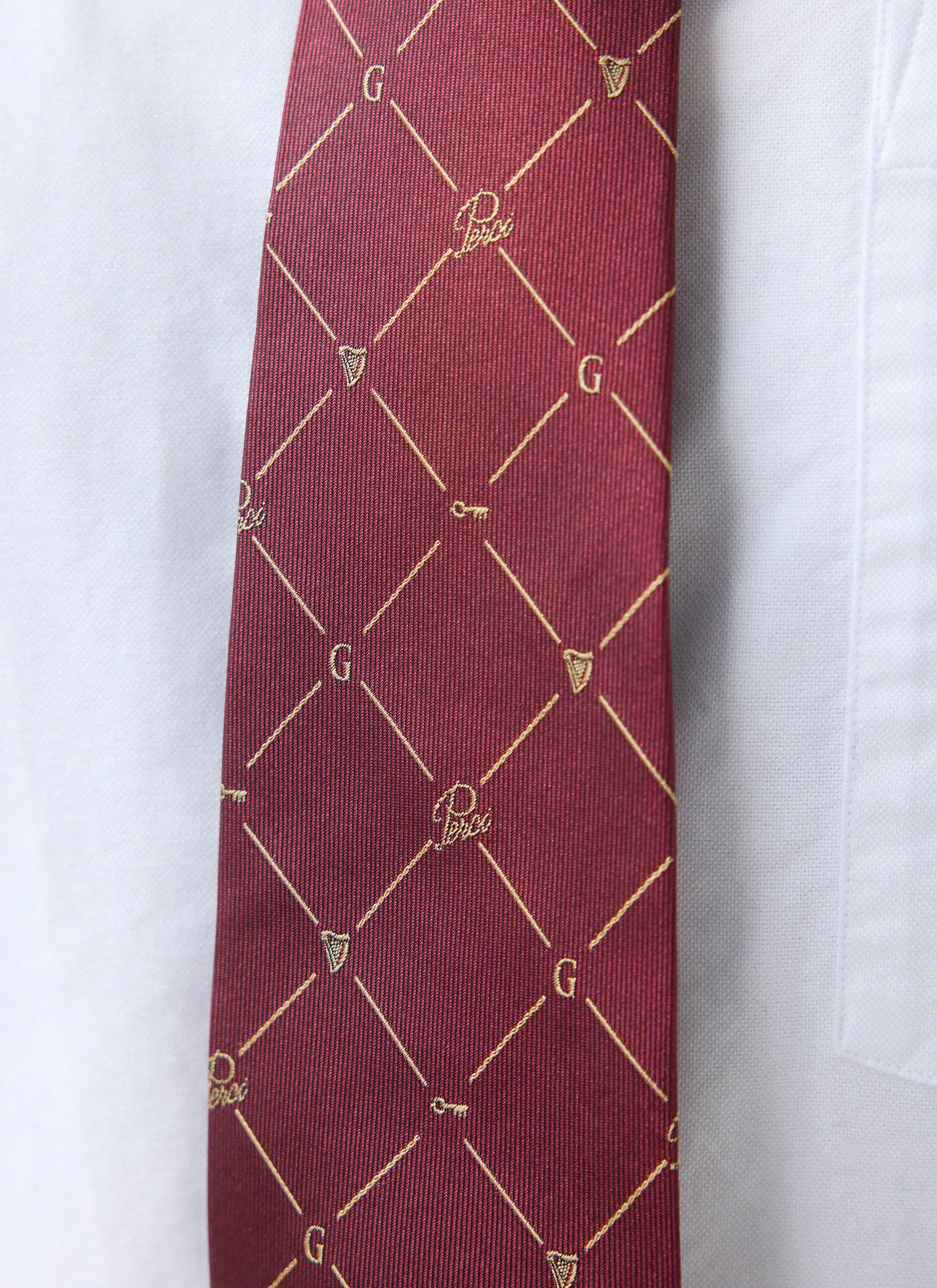 Cross Stitch Silk Tie | Guinness x Percival | Red sold by Percival product image thumbnail 3