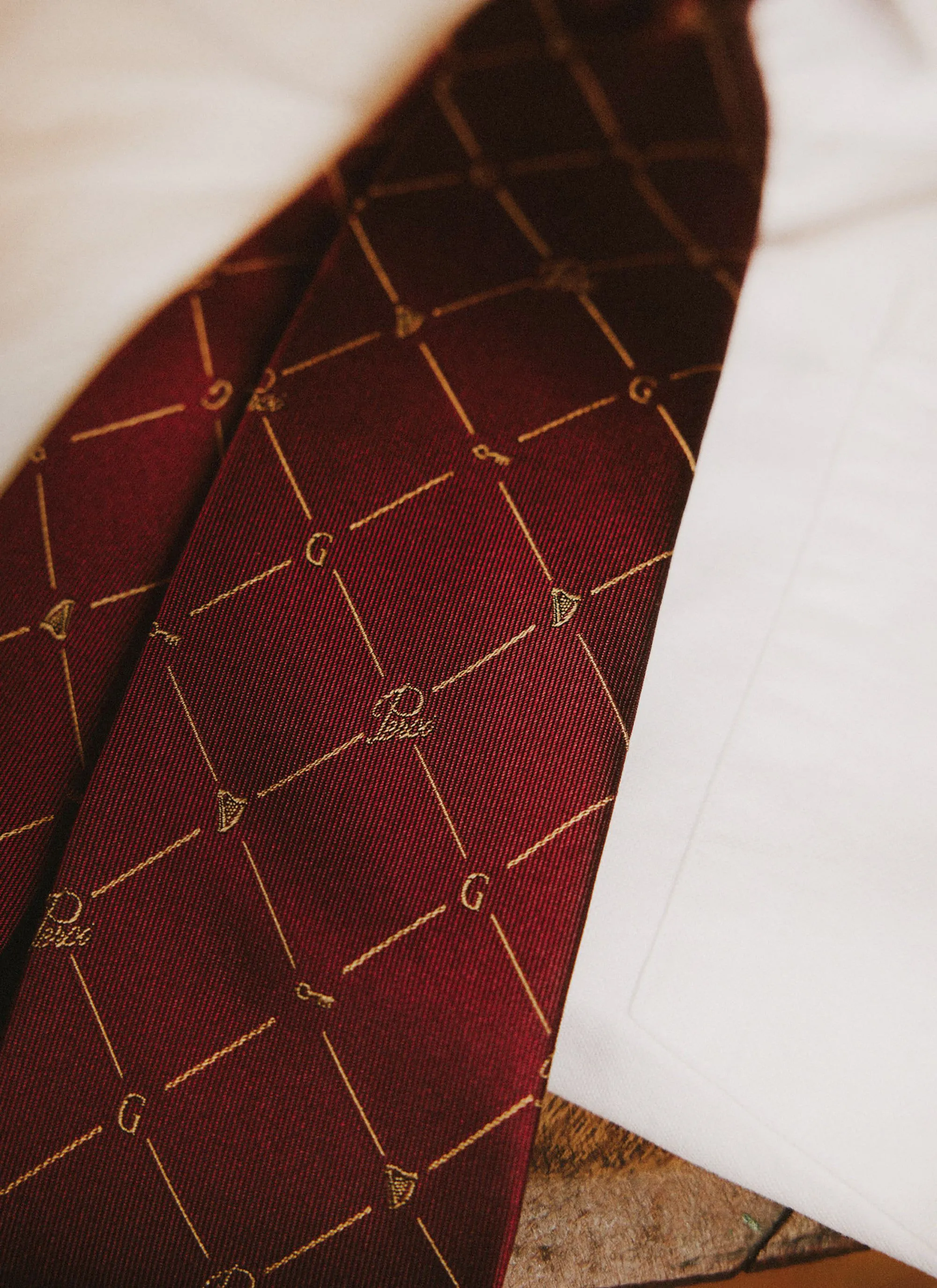 Cross Stitch Silk Tie | Guinness x Percival | Red sold by Percival product image thumbnail 4