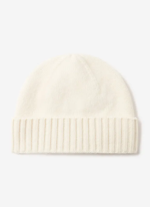 Beanie | Wool | Cream made by Percival