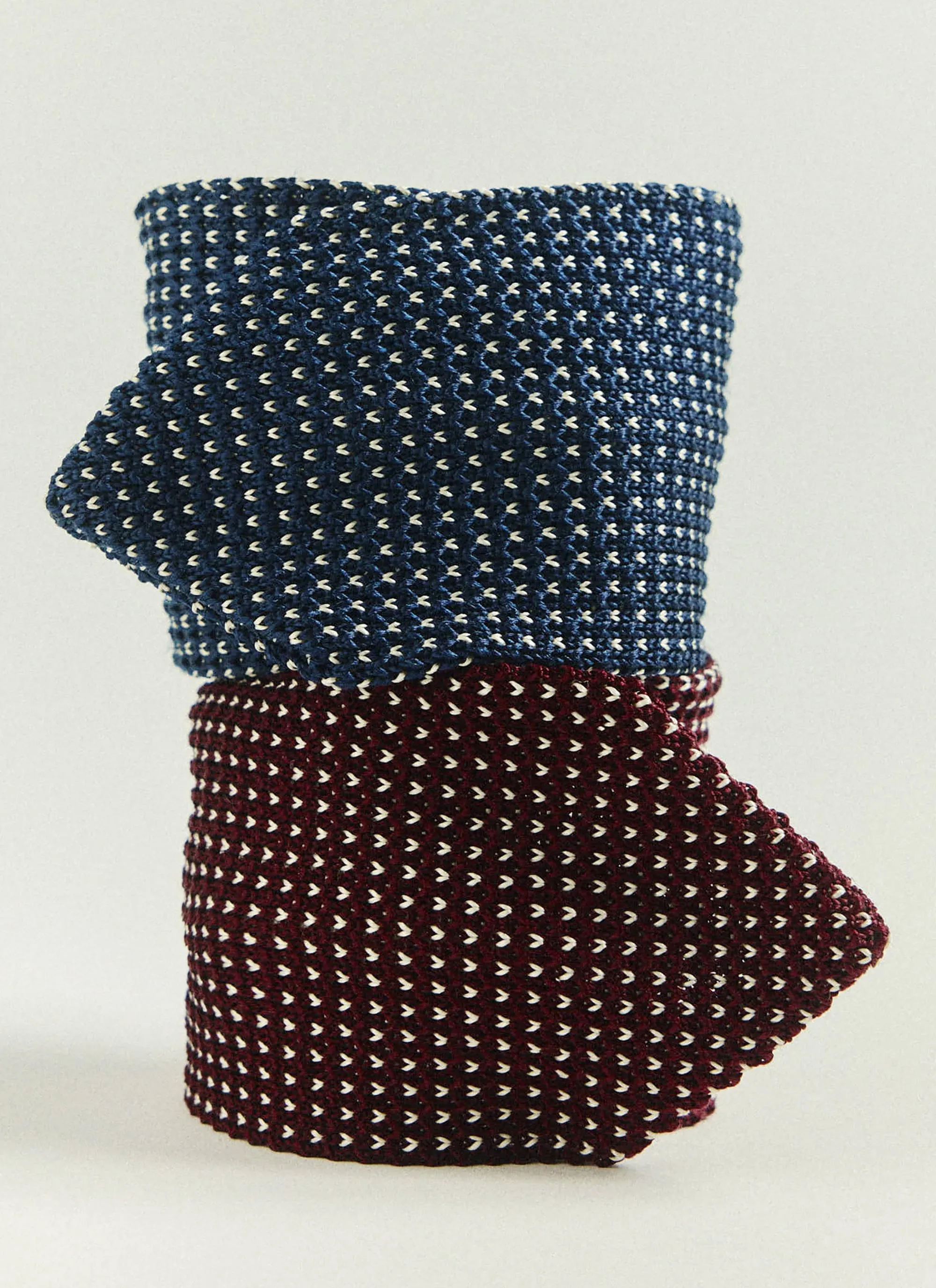 Birdseye Silk Tie | Red sold by Percival product image thumbnail 5