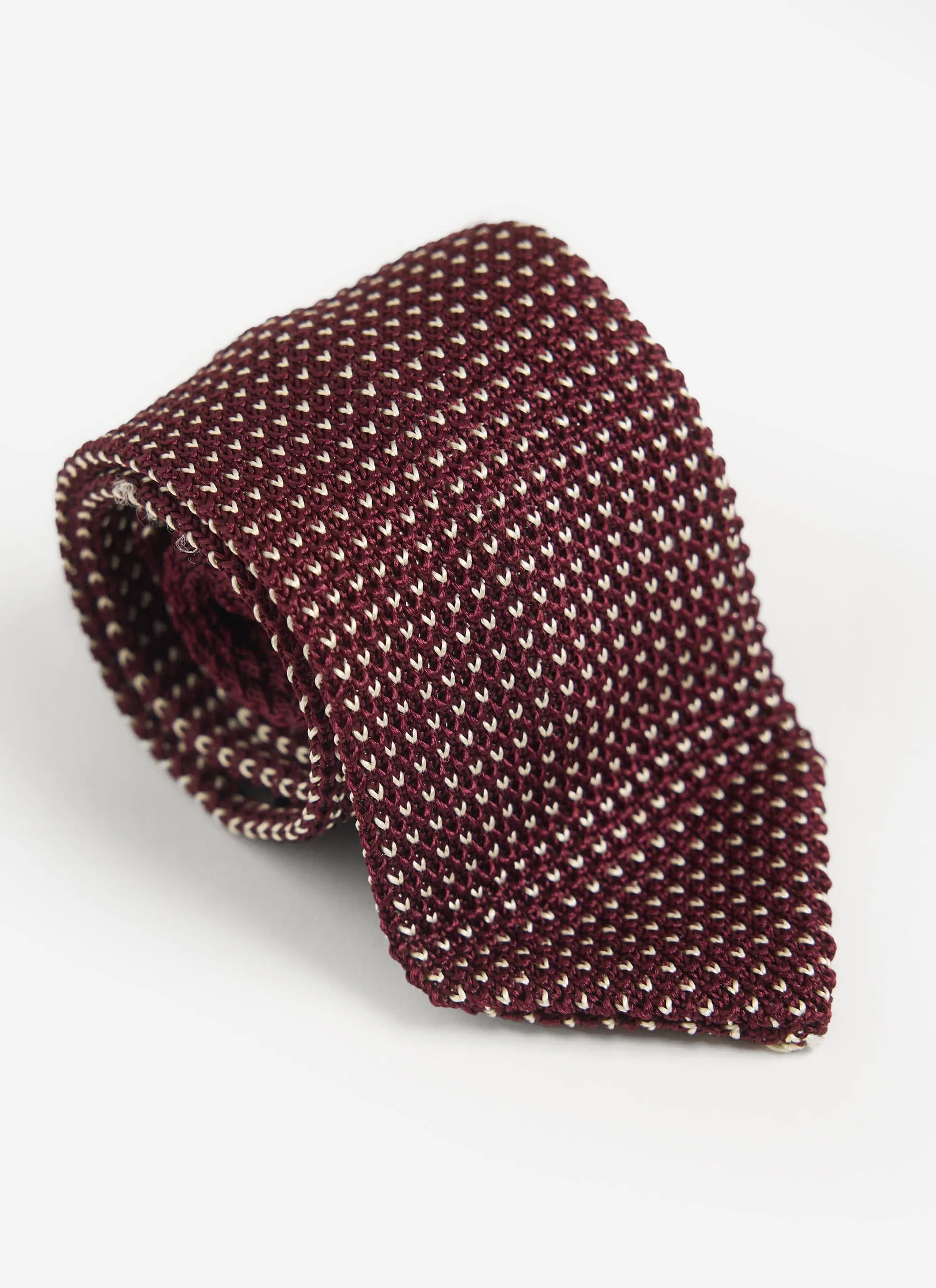 Birdseye Silk Tie | Red sold by Percival product image thumbnail 2