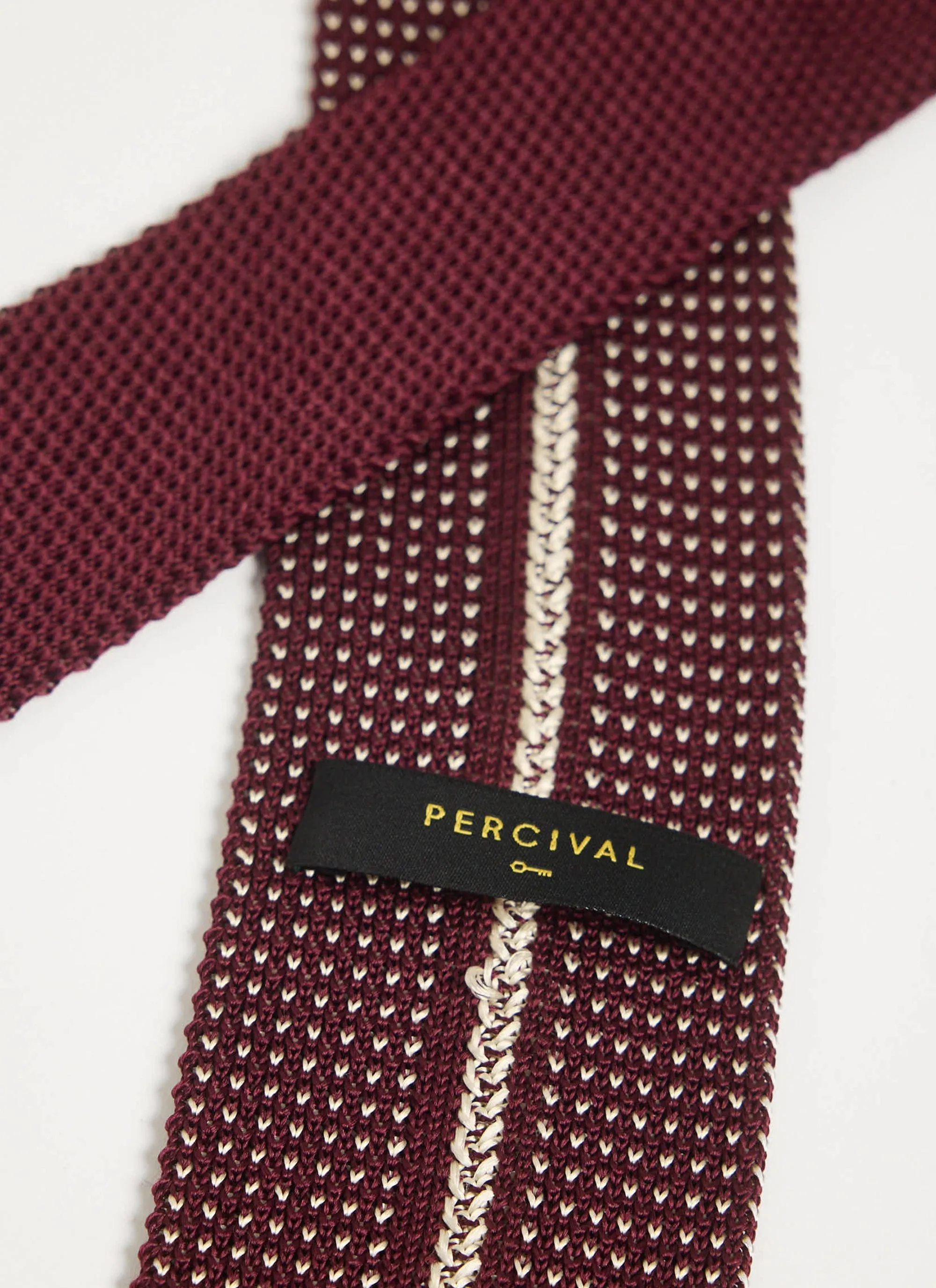 Birdseye Silk Tie | Red sold by Percival product image thumbnail 3