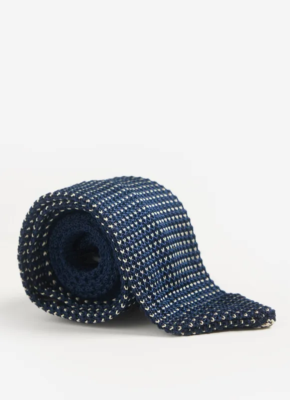 Birdseye Silk Tie | Blue sold by Percival