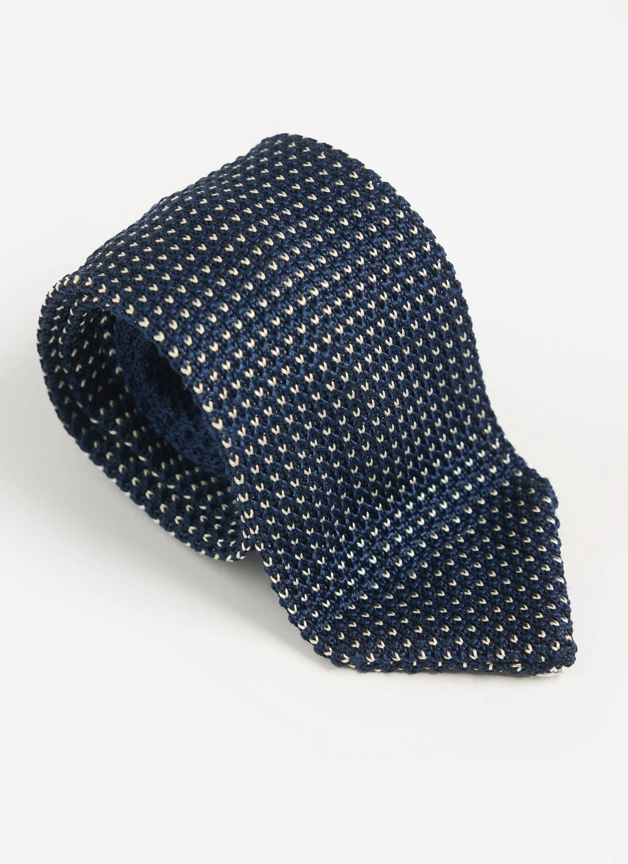 Birdseye Silk Tie | Blue sold by Percival product image thumbnail 2