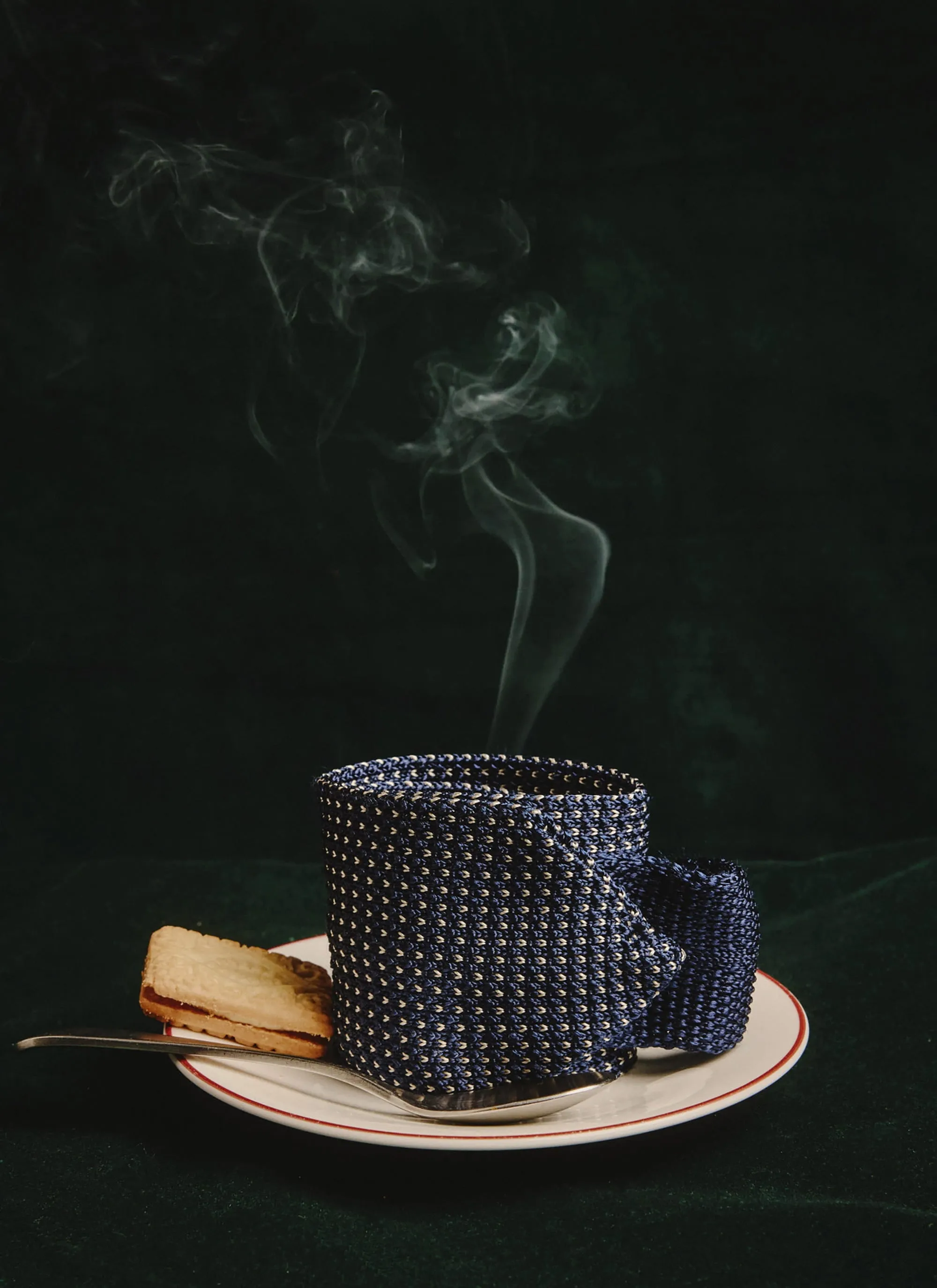 Birdseye Silk Tie | Blue sold by Percival product image thumbnail 5