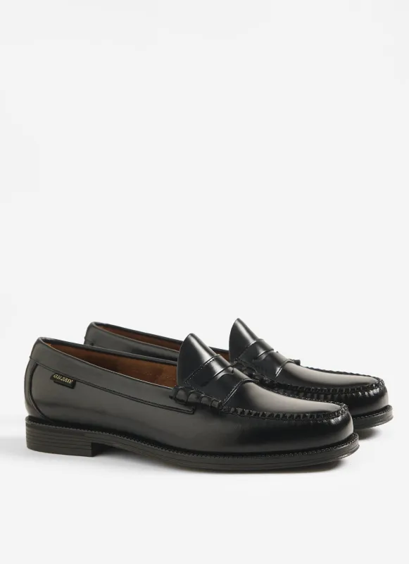 G.H. Bass Weejuns Loafers | Larson Flag | Black Leather made by Percival