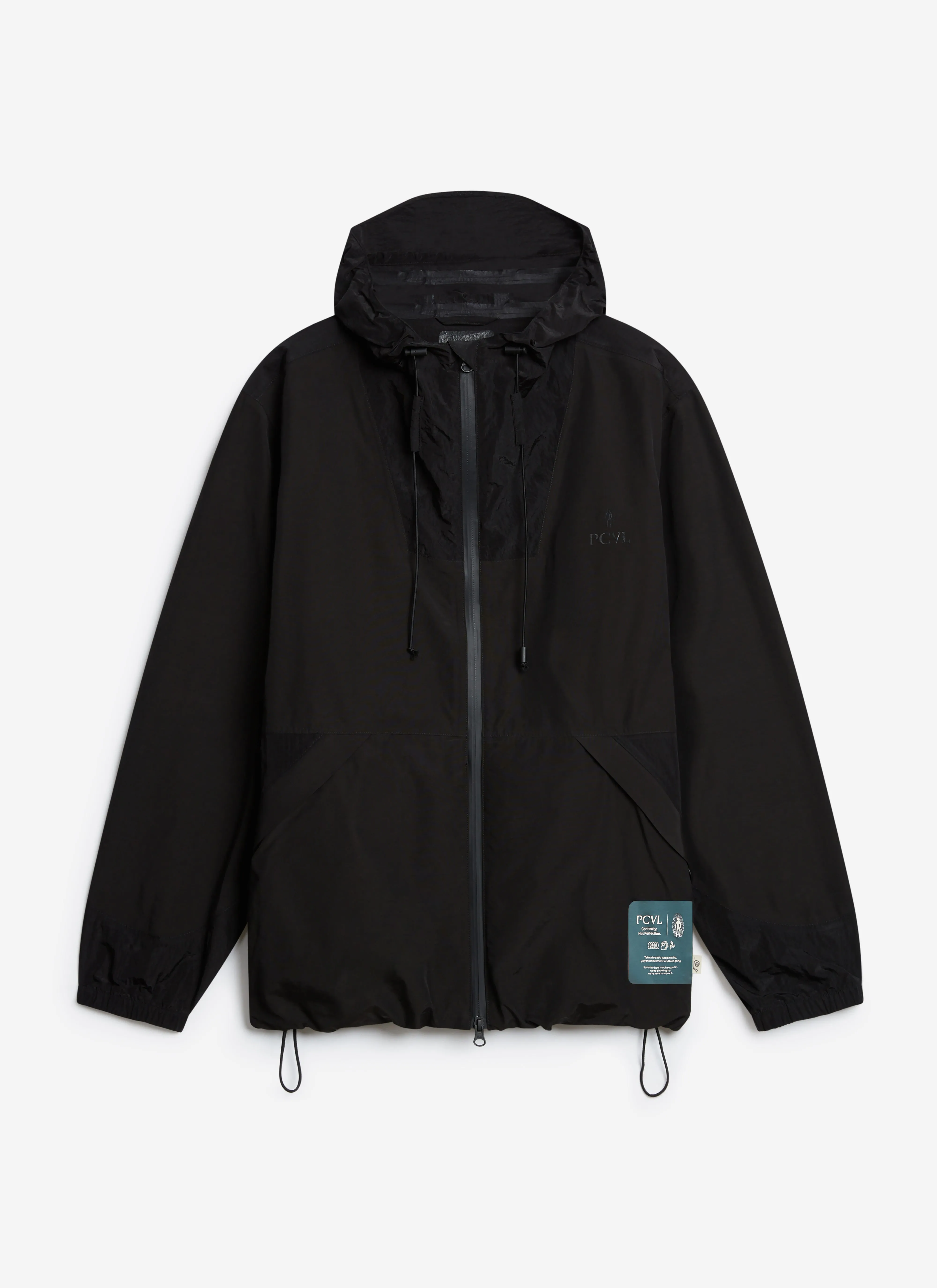PCVL Zip Through Water Resistant Jacket | Black sold by Percival