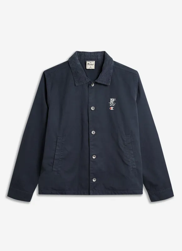 Cord Collar Jacket | Champion x Percival | Navy sold by Percival