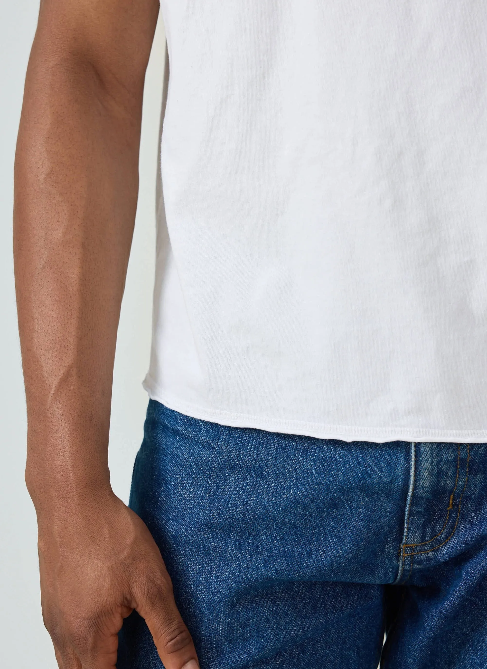 Flag Raw Hem T Shirt | Champion x Percival | White sold by Percival product image thumbnail 4
