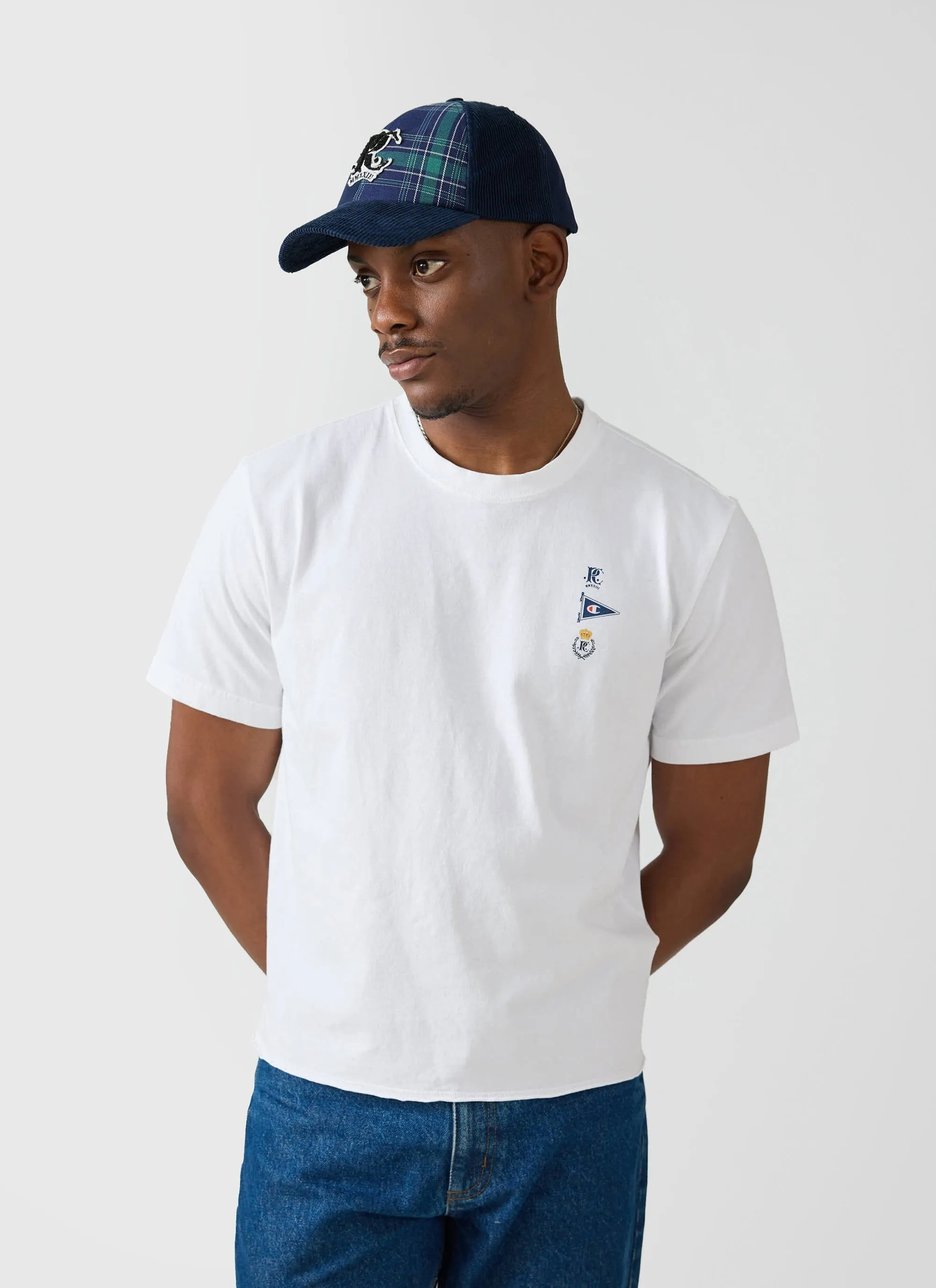 Flag Raw Hem T Shirt | Champion x Percival | White sold by Percival product image thumbnail 2