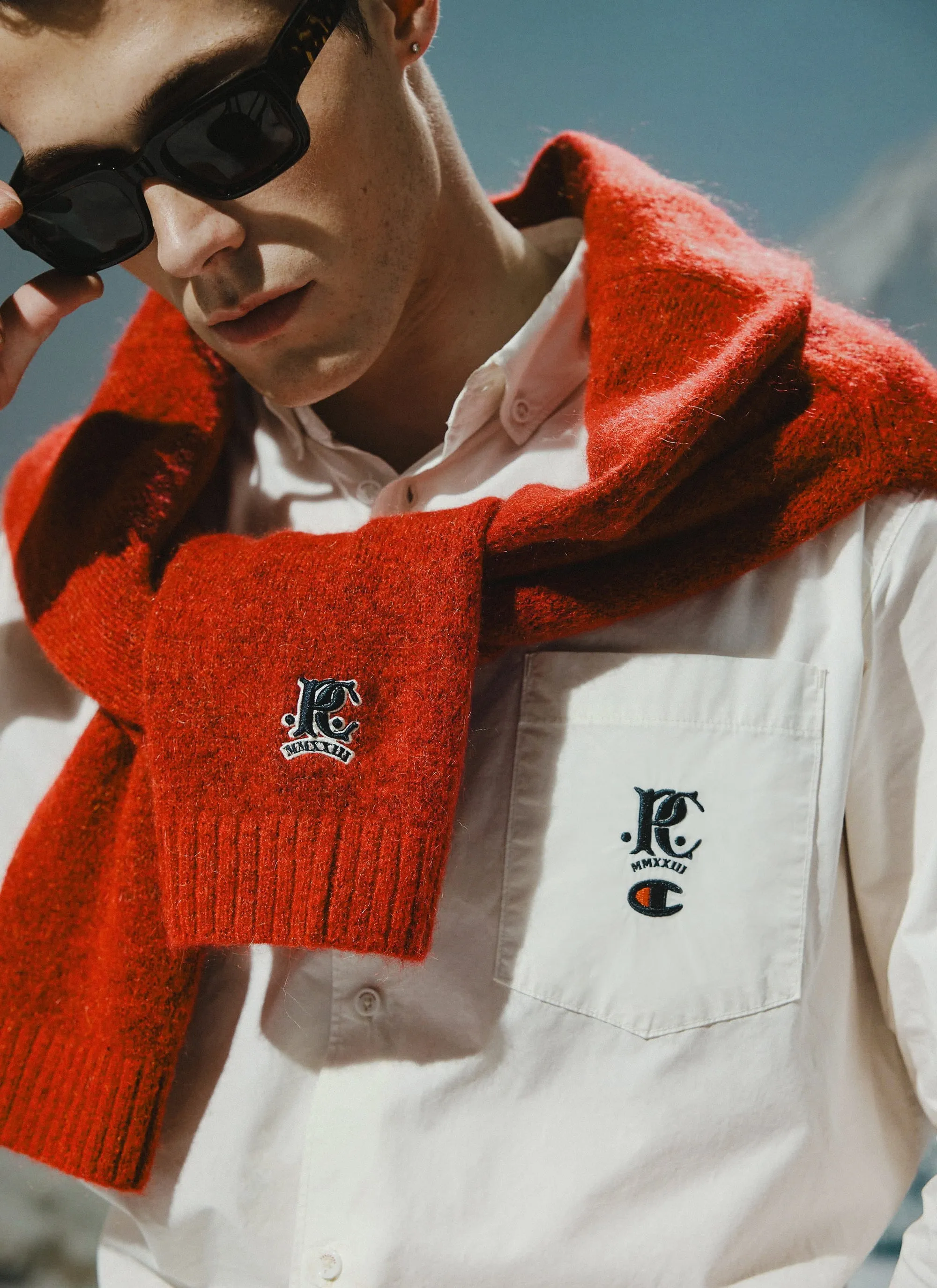 White Glove Knitted Cardigan | Champion x Percival | Red sold by Percival product image thumbnail 3