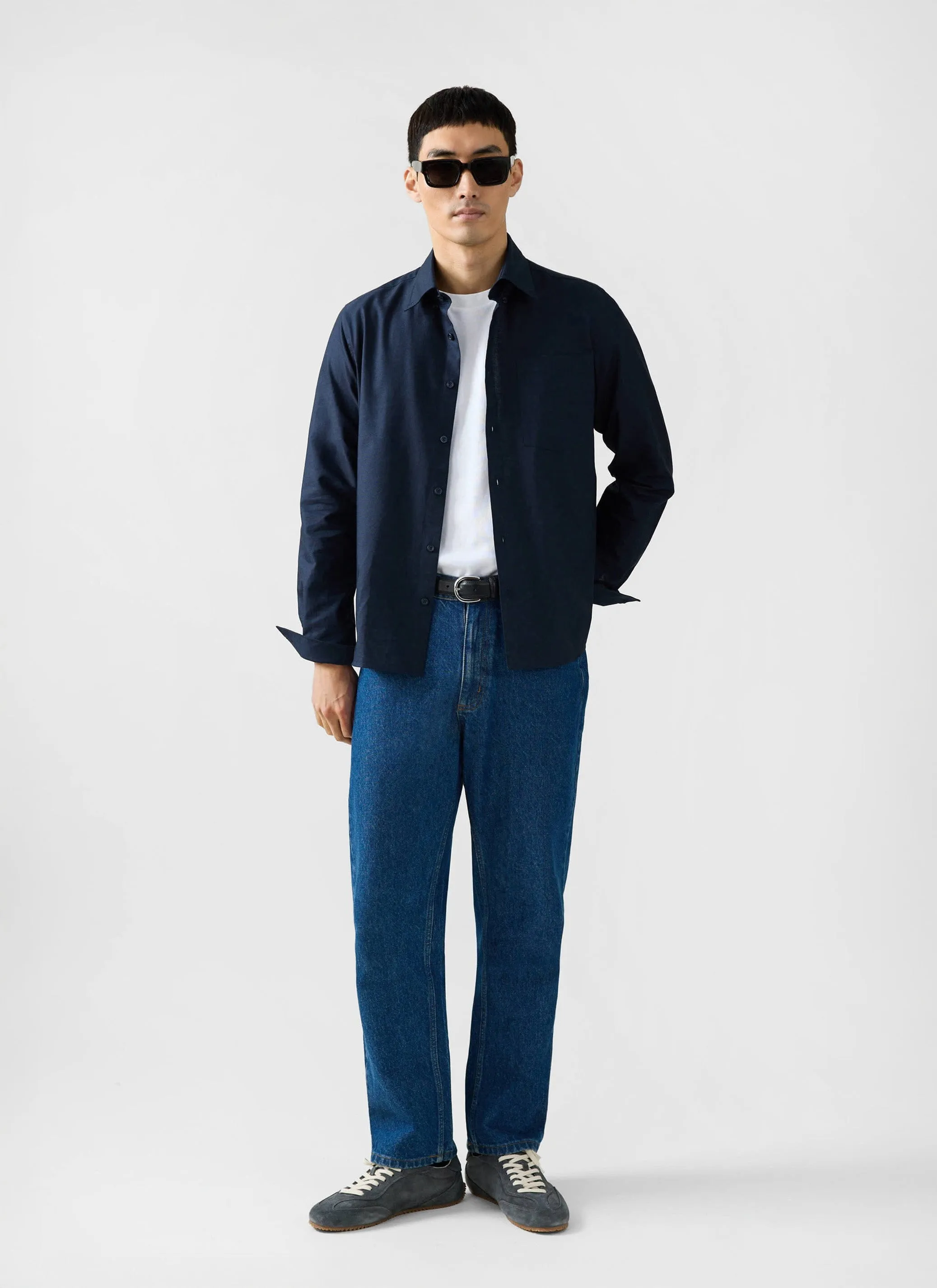 Oxford Regular Shirt | Cotton | Navy sold by Percival product image thumbnail 3