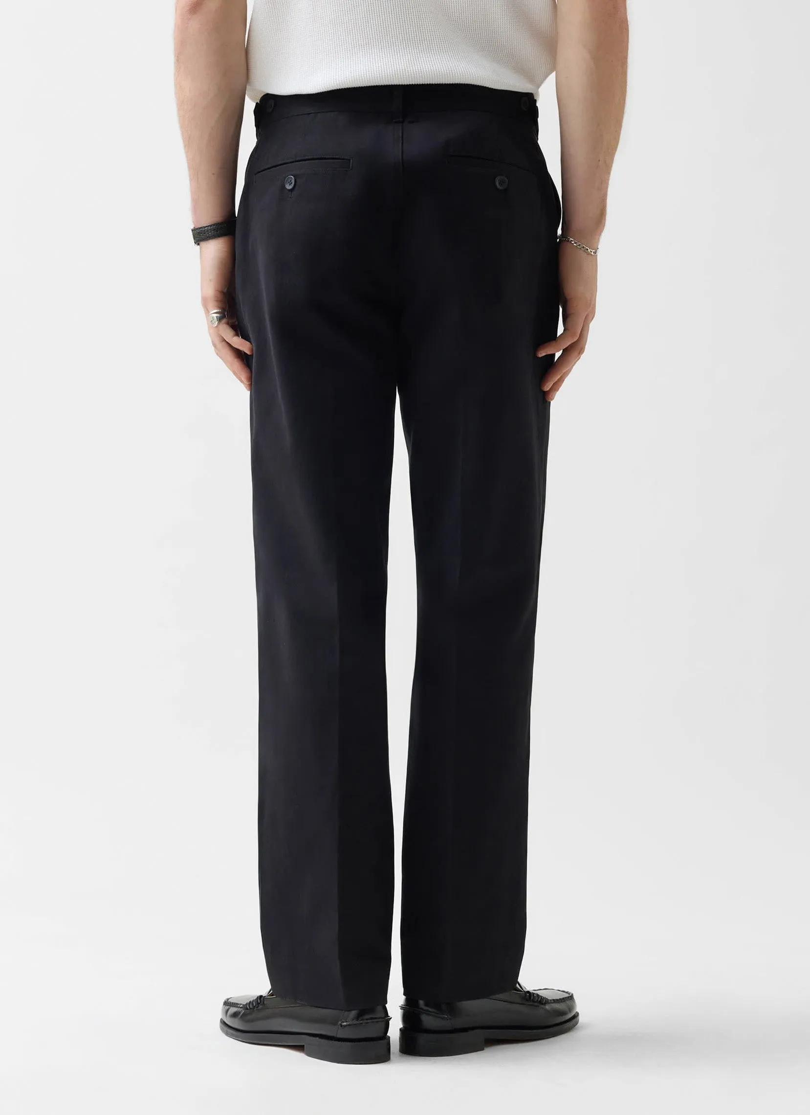 Straight Leg Chino | Cotton | Black sold by Percival product image thumbnail 4