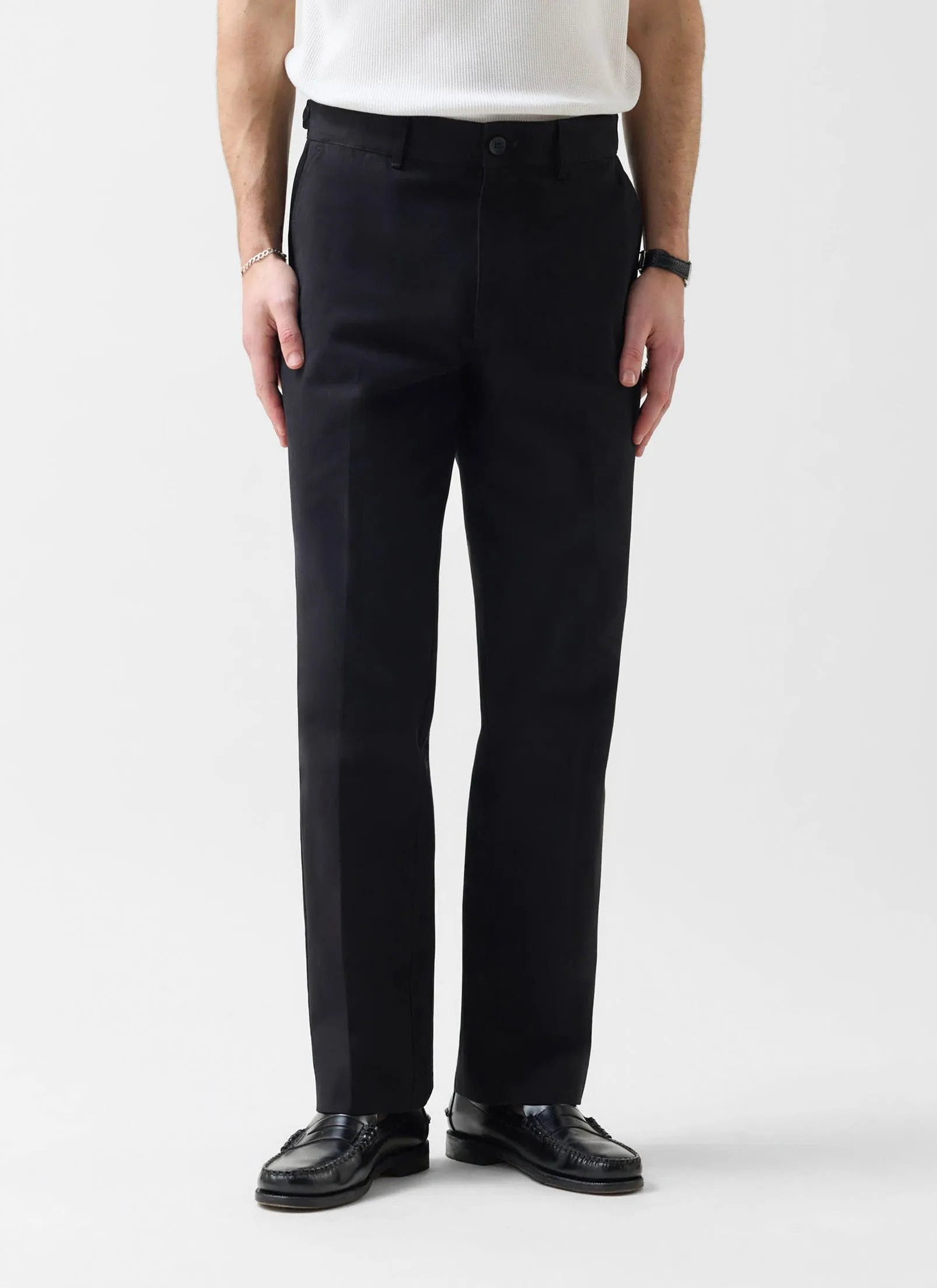 Straight Leg Chino | Cotton | Black sold by Percival product image thumbnail 2