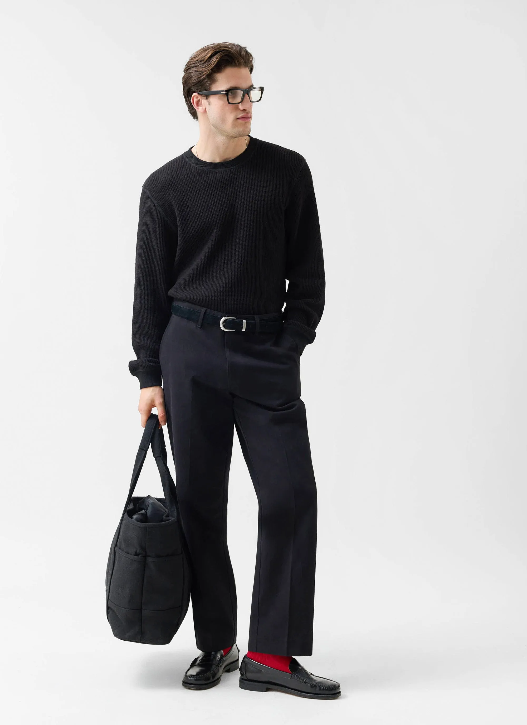 Straight Leg Chino | Cotton | Black sold by Percival product image thumbnail 5
