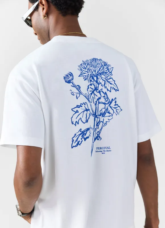 Smith Floral Oversized T Shirt | Organic Cotton | White sold by Percival
