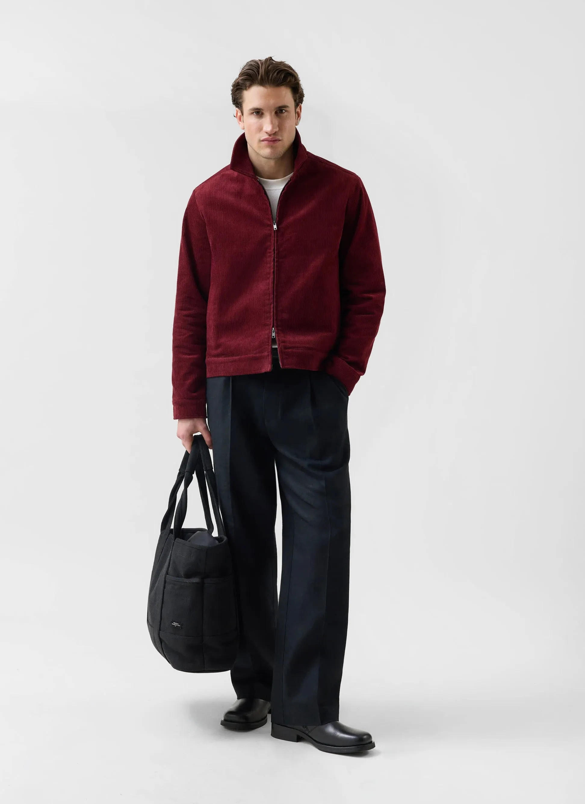 Marcel Cord Jacket | Cotton | Burgundy sold by Percival product image thumbnail 5