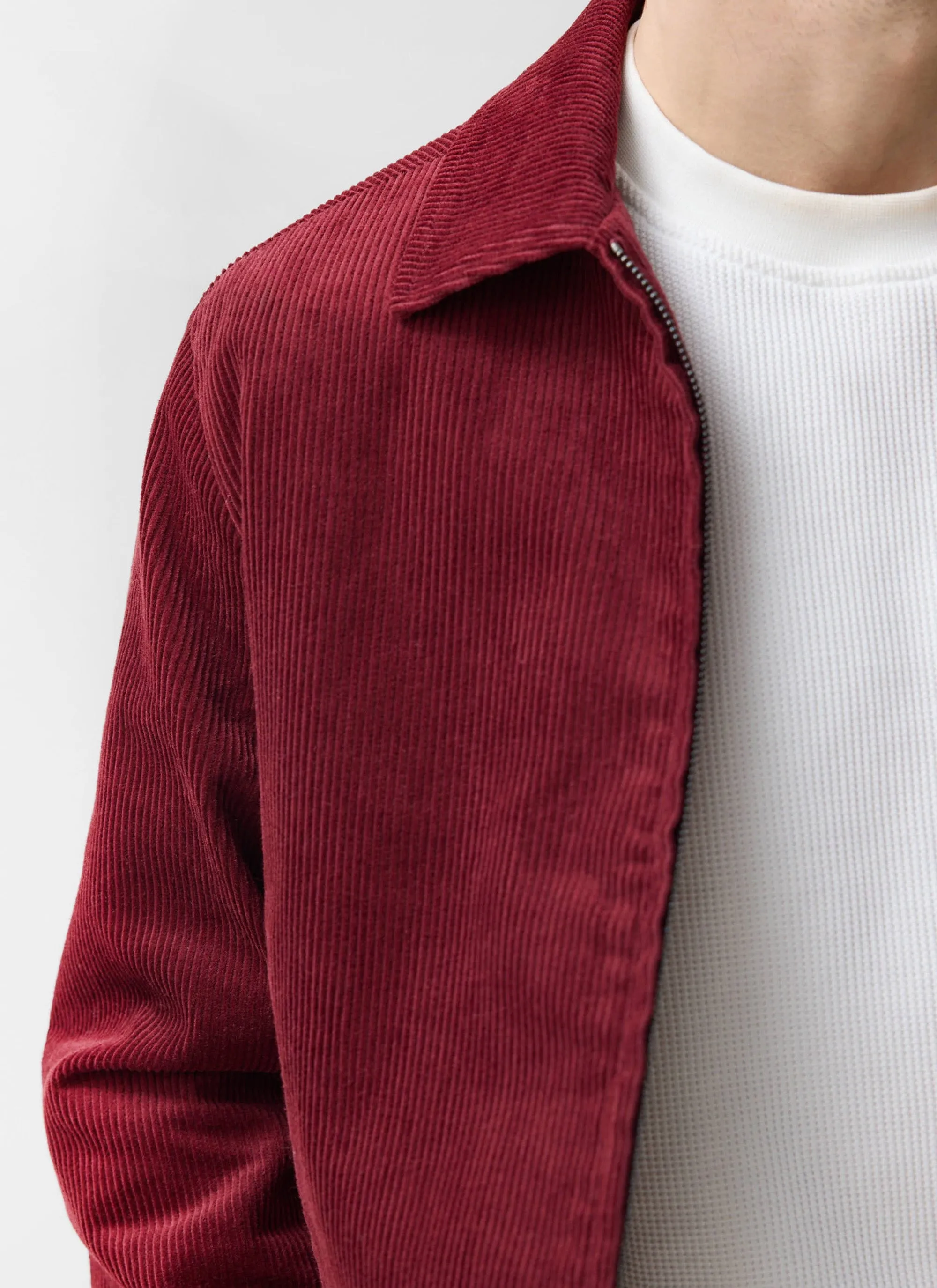 Marcel Cord Jacket | Cotton | Burgundy sold by Percival product image thumbnail 2