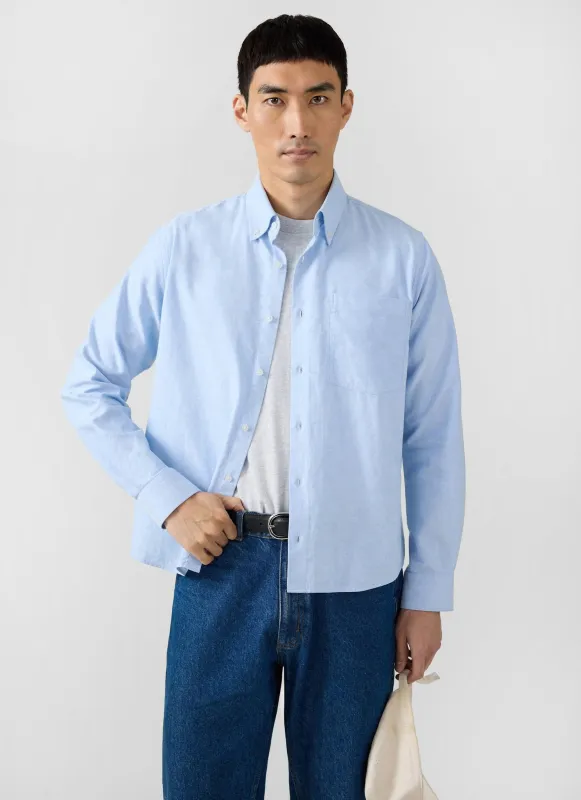 Oxford Regular Shirt | Cotton | Light Blue made by Percival
