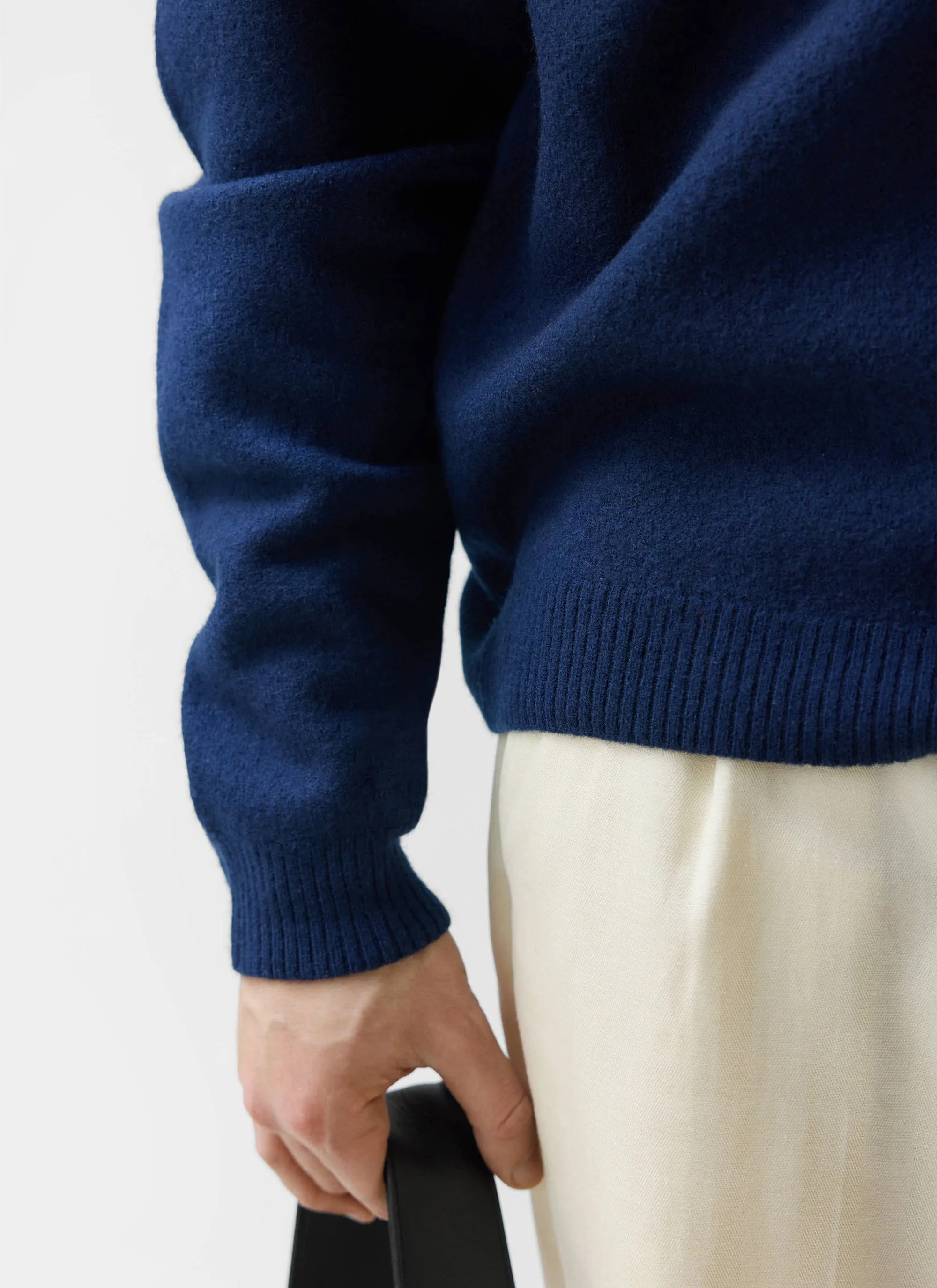 Felted Regular Jumper | Merino Wool | Navy sold by Percival product image thumbnail 5
