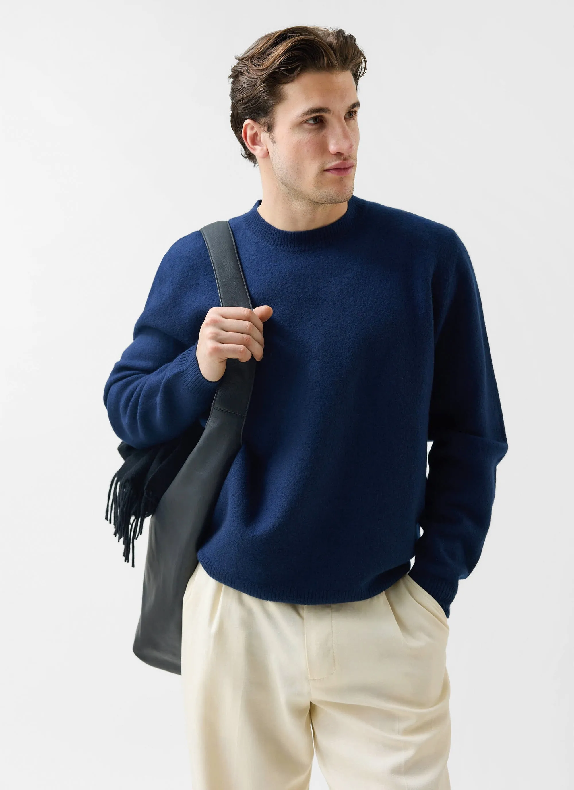 Felted Regular Jumper | Merino Wool | Navy sold by Percival product image thumbnail 2